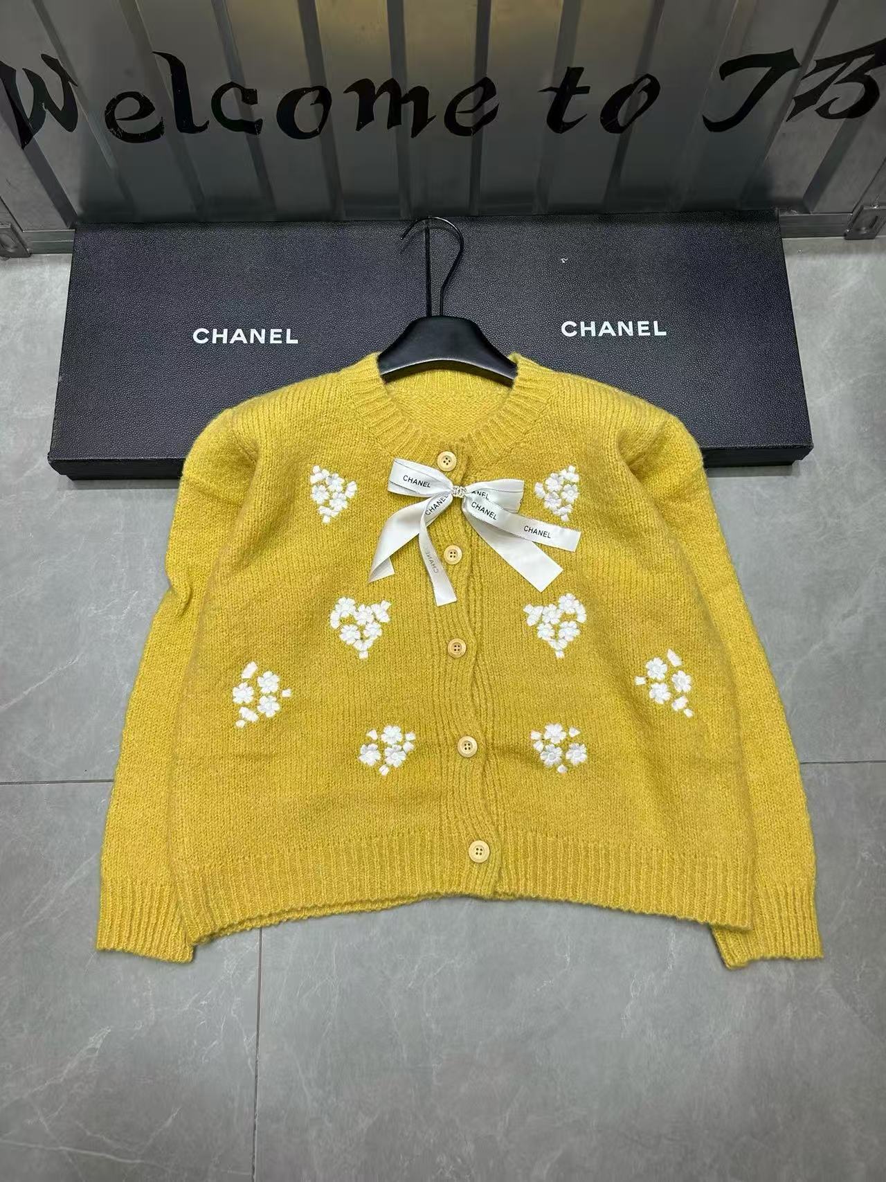 CHANE1 スノーフレーク ボウ カーディガン【50％割引+送料無料】