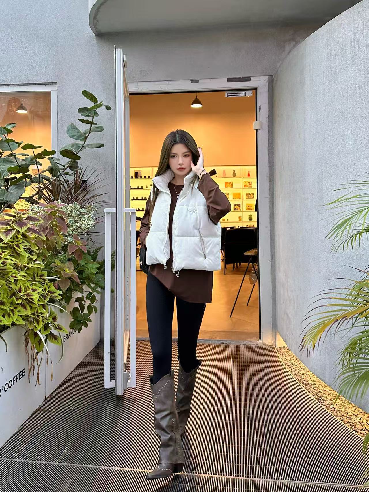 PR4DA 秋冬 高品質 ジャカード ダウンベスト【50％割引+送料無料】