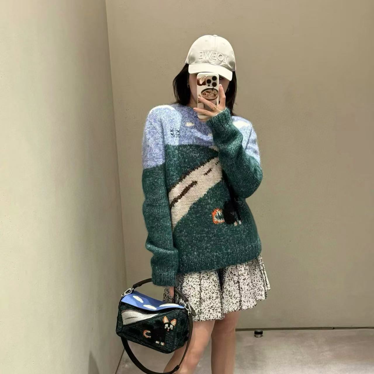 L0WEW カラーブロック キトゥン ウール セーター【50％割引+送料無料】