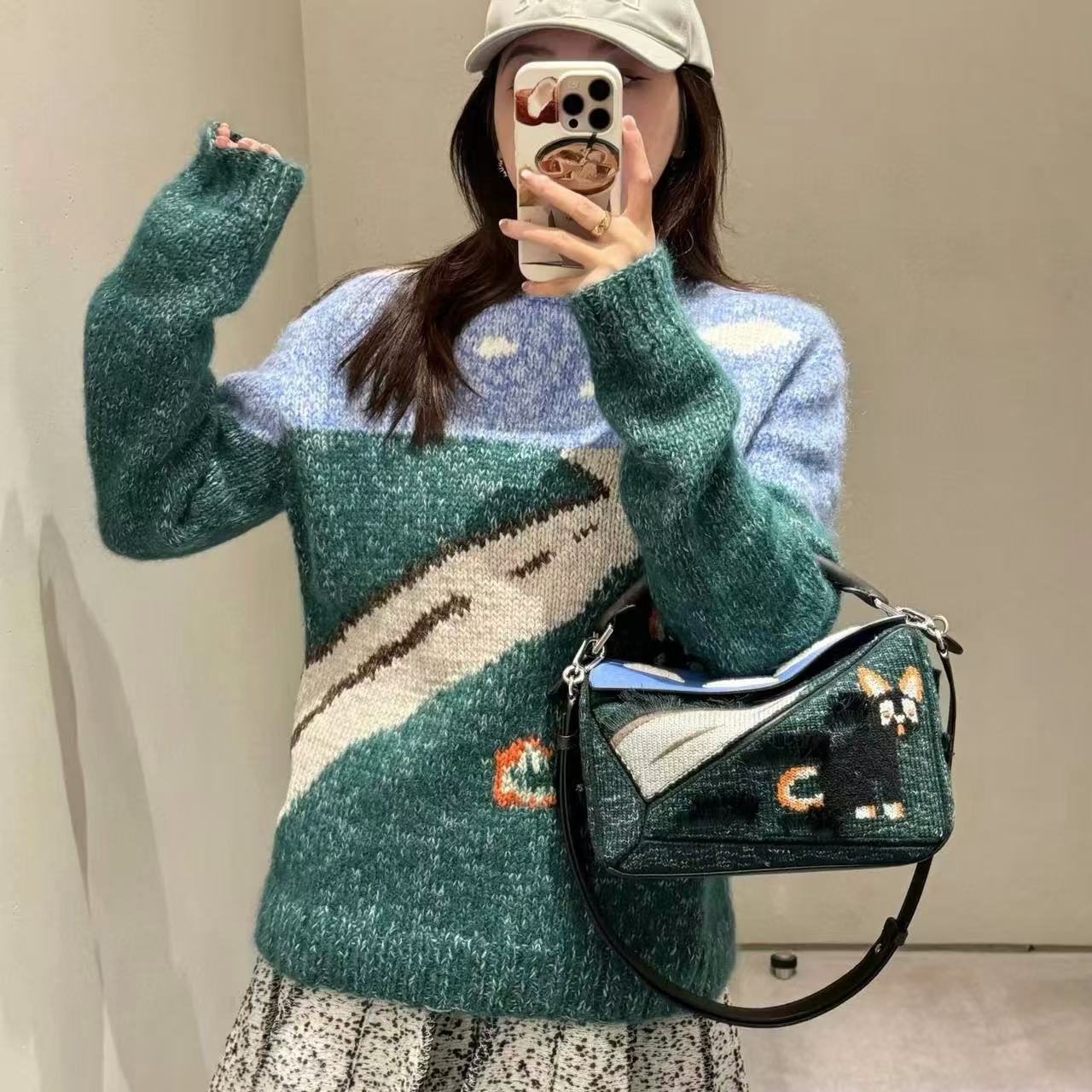 L0WEW カラーブロック キトゥン ウール セーター【50％割引+送料無料】