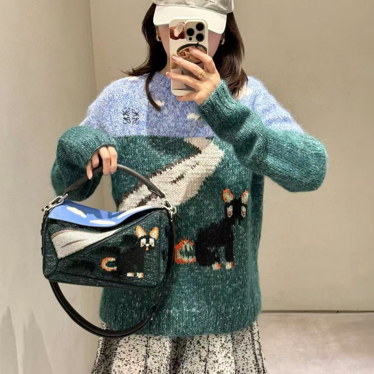 L0WEW カラーブロック キトゥン ウール セーター【50％割引+送料無料】