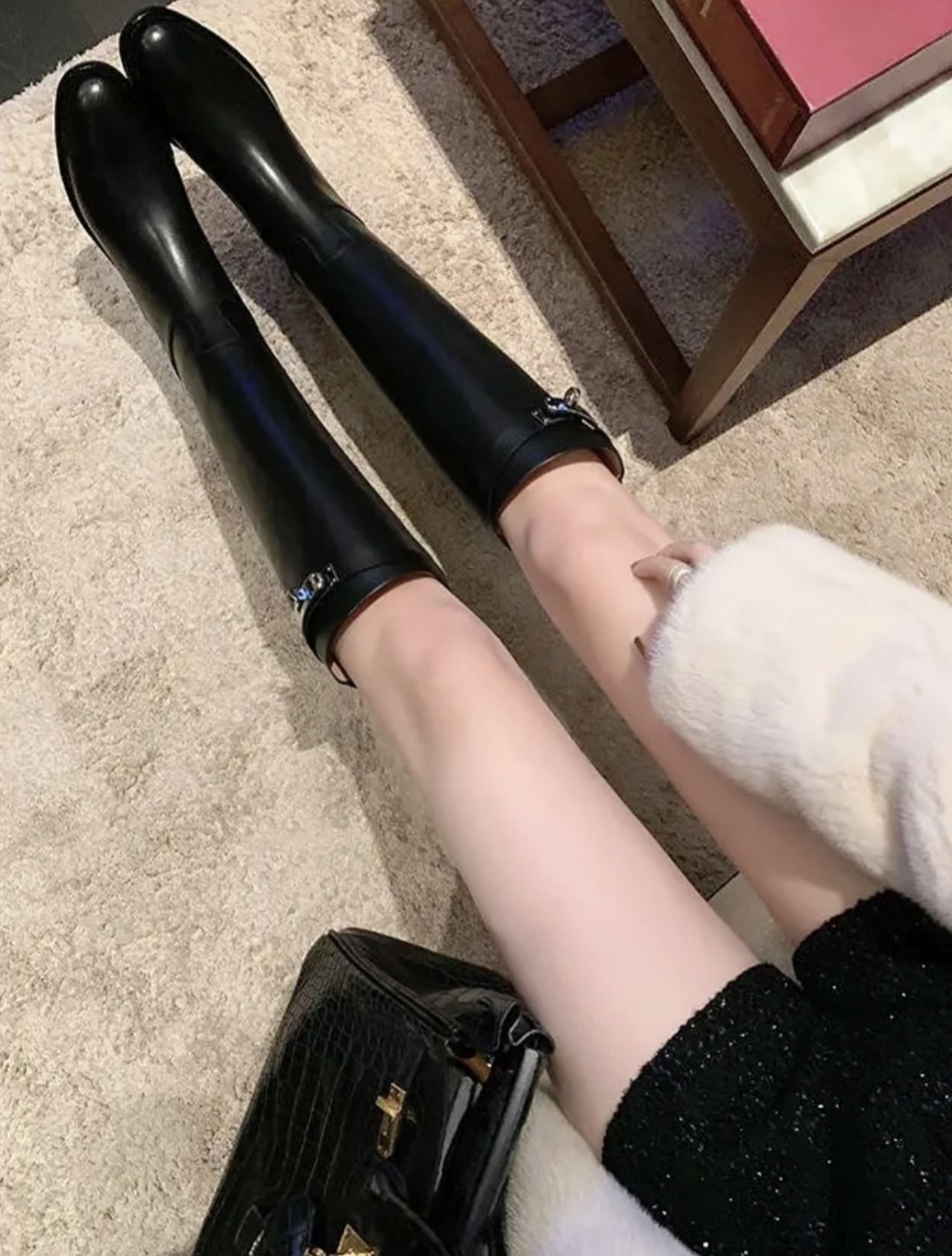 HERME5 シンプルロングブーツ【50％割引+送料無料】