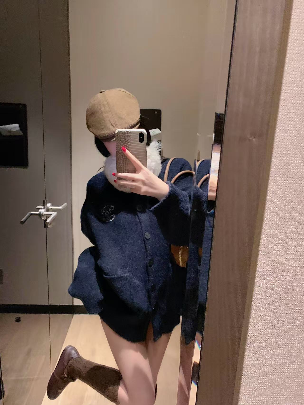 CHANE1 ダブルCポケットカーディガン【50％割引+送料無料】