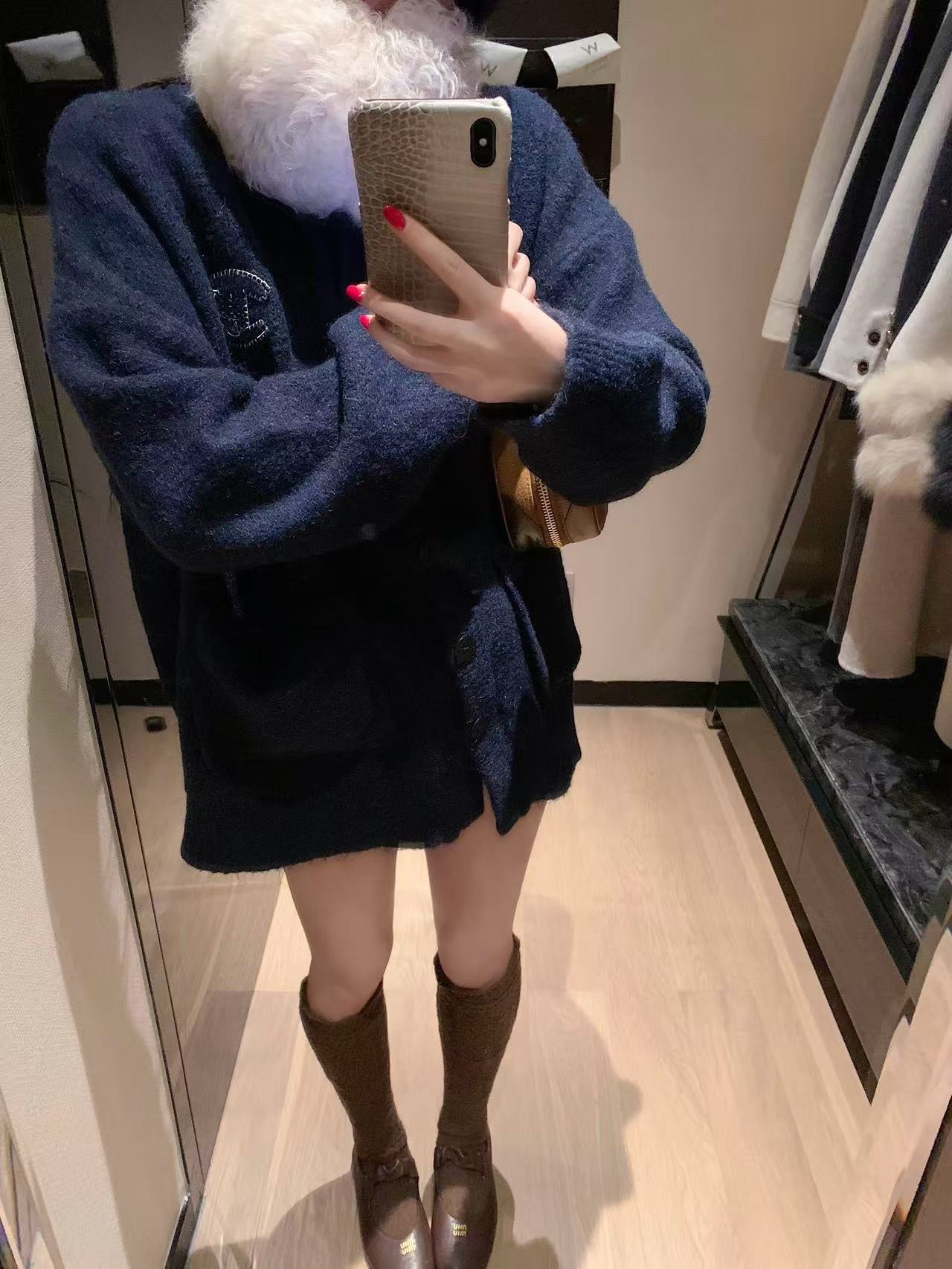 CHANE1 ダブルCポケットカーディガン【50％割引+送料無料】