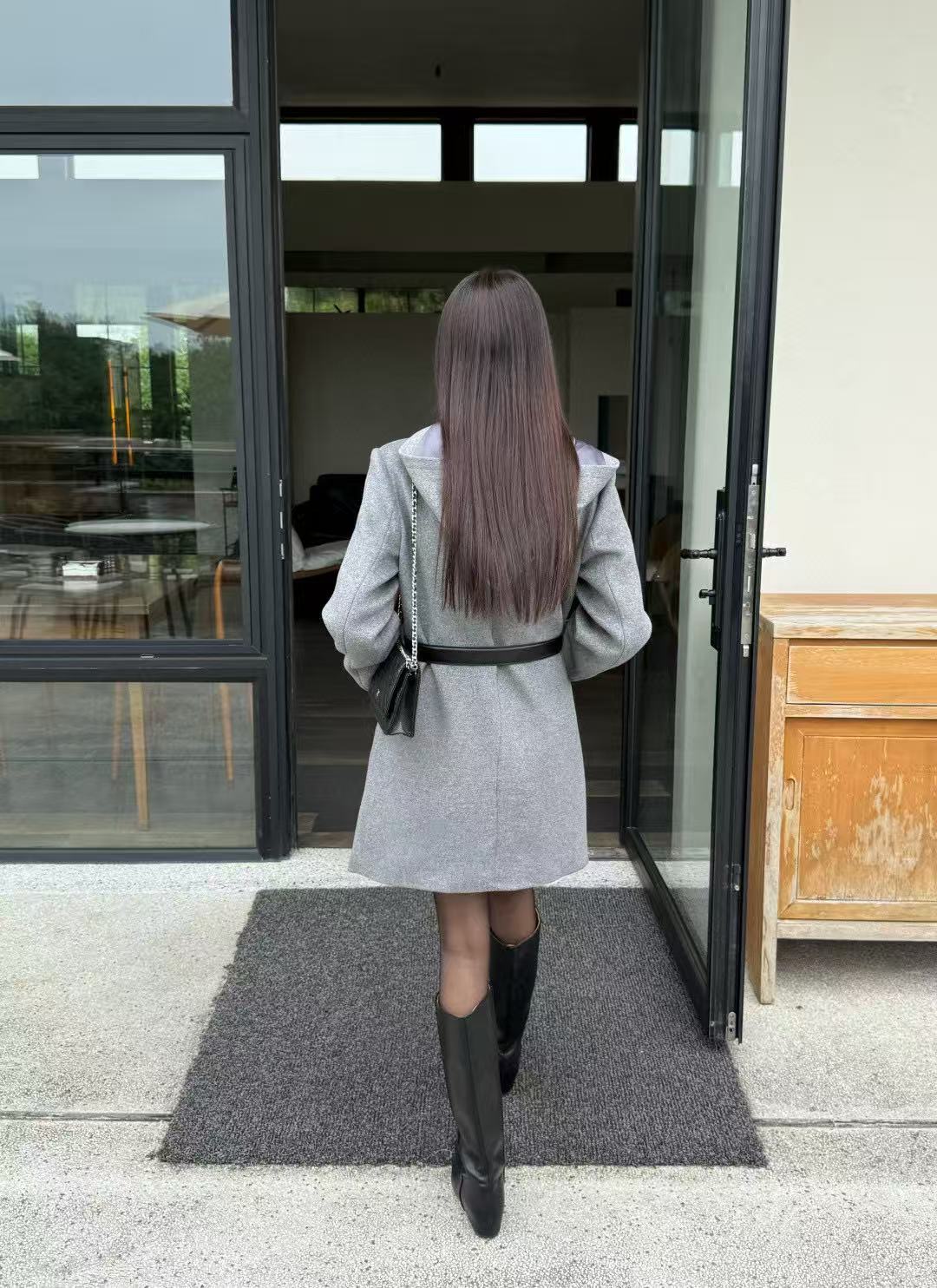 VALENT1NO メタルボタン フード付きウールコート【50％割引+送料無料】