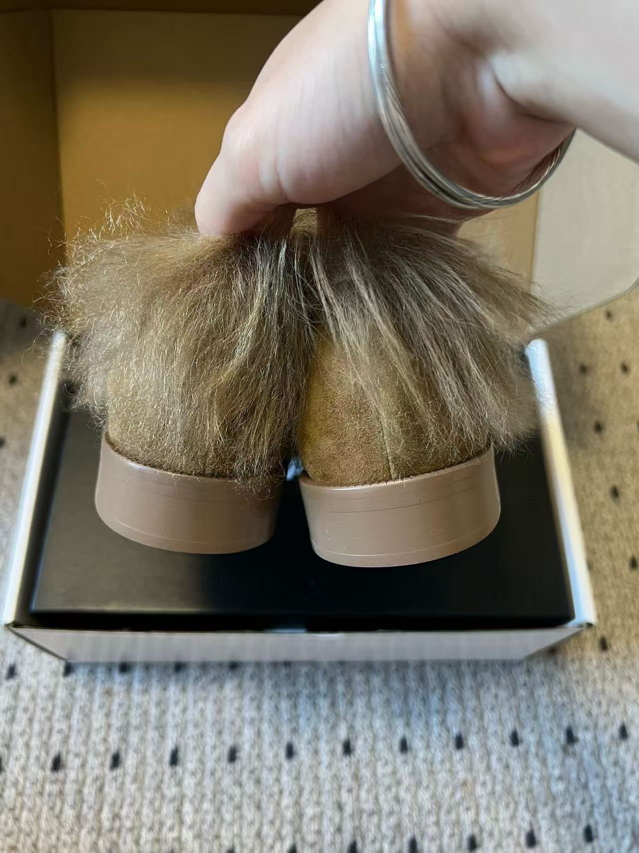 CHANE1 秋冬用高品質ファーフラットシューズ【50％割引+送料無料】