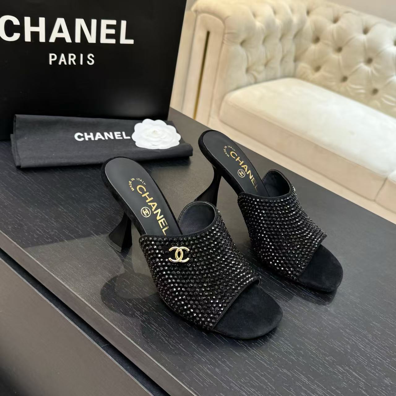 CHANE1 高品質ハイヒールスリッパ【50％割引+送料無料】