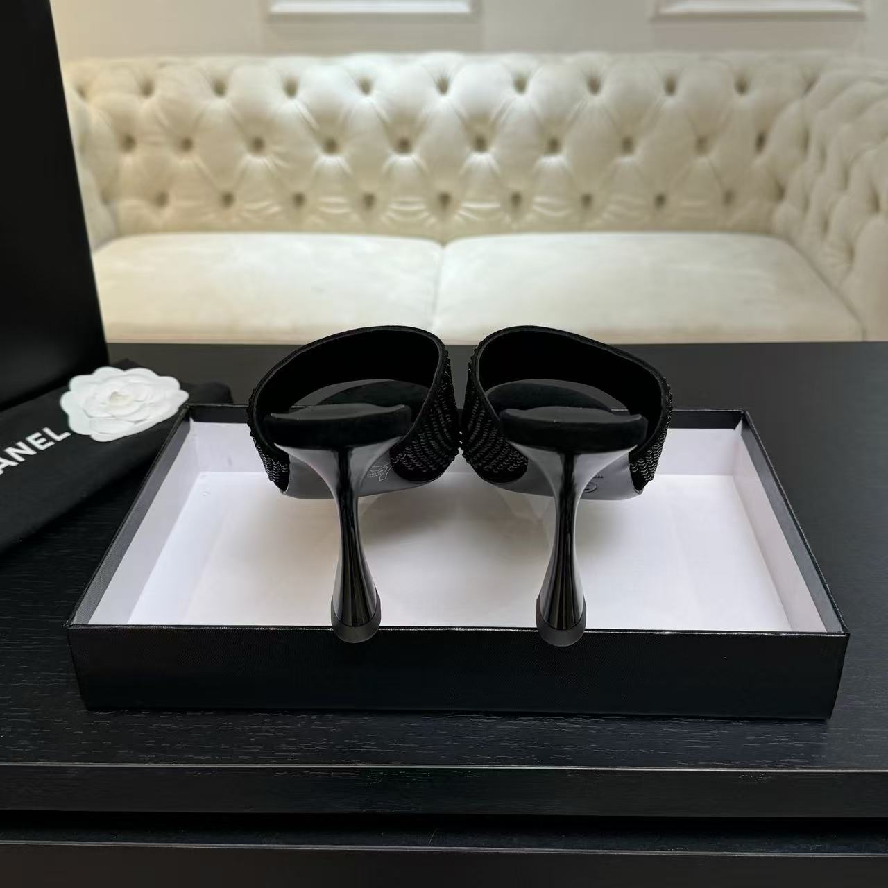 CHANE1 高品質ハイヒールスリッパ【50％割引+送料無料】