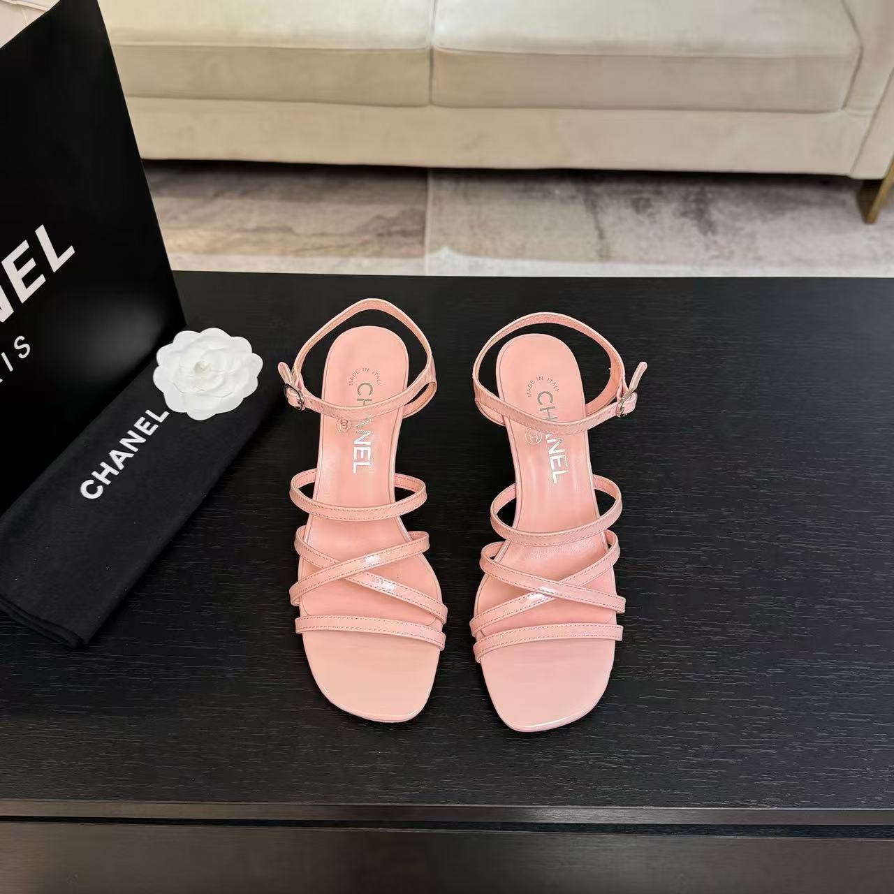 CHANE1 高品質ダブルCハイヒールサンダル【50％割引+送料無料】