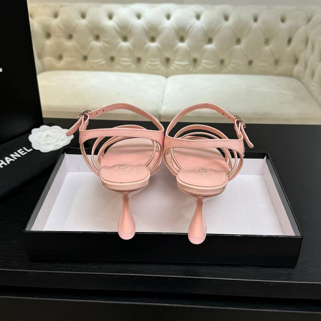 CHANE1 高品質ダブルCハイヒールサンダル【50％割引+送料無料】