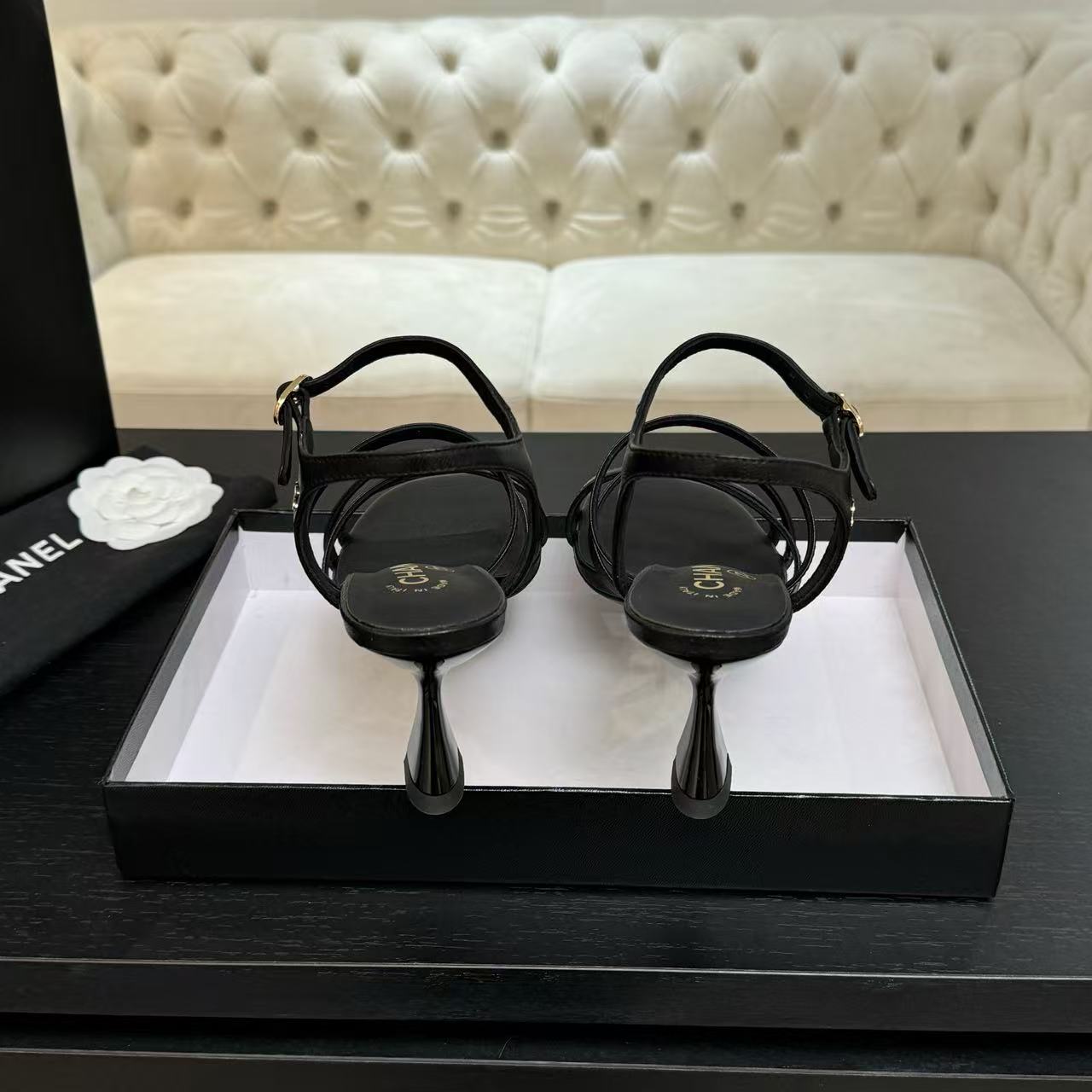 CHANE1 高品質ダブルCハイヒールサンダル【50％割引+送料無料】