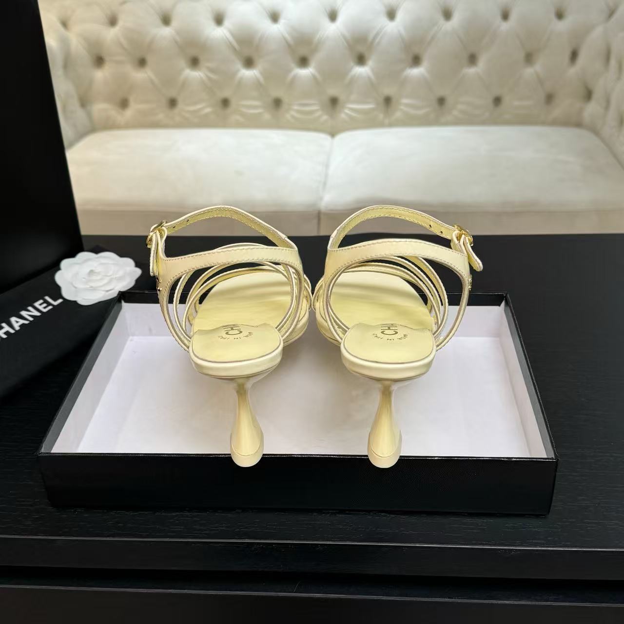 CHANE1 高品質ダブルCハイヒールサンダル【50％割引+送料無料】