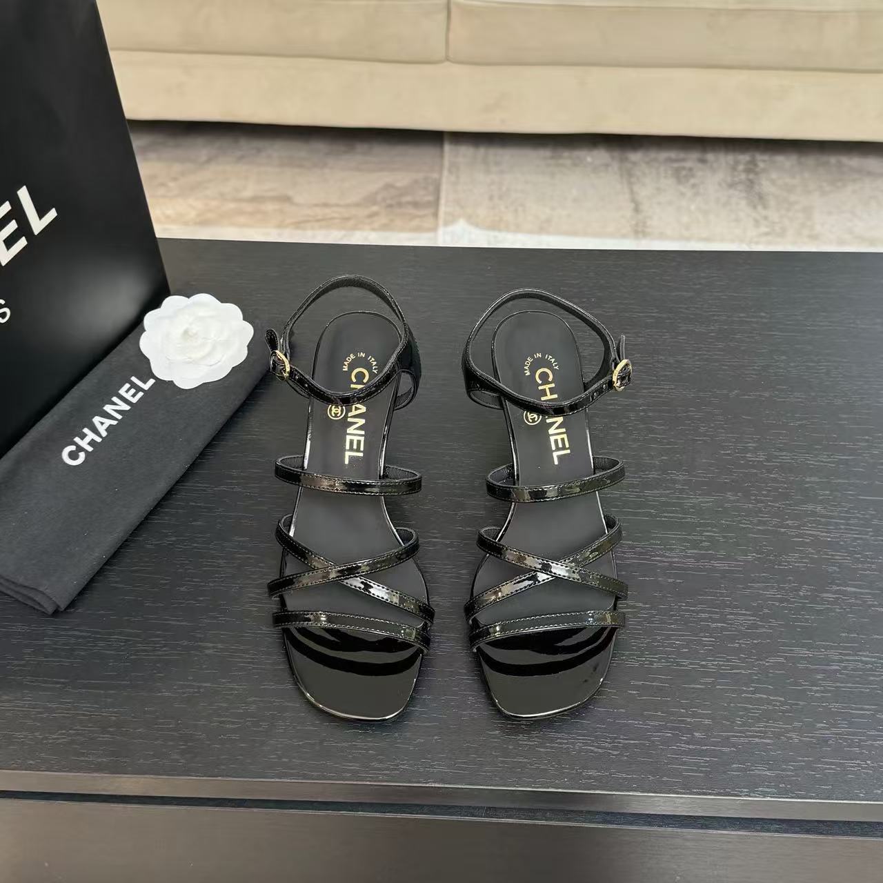 CHANE1 高品質ダブルCハイヒールサンダル【50％割引+送料無料】