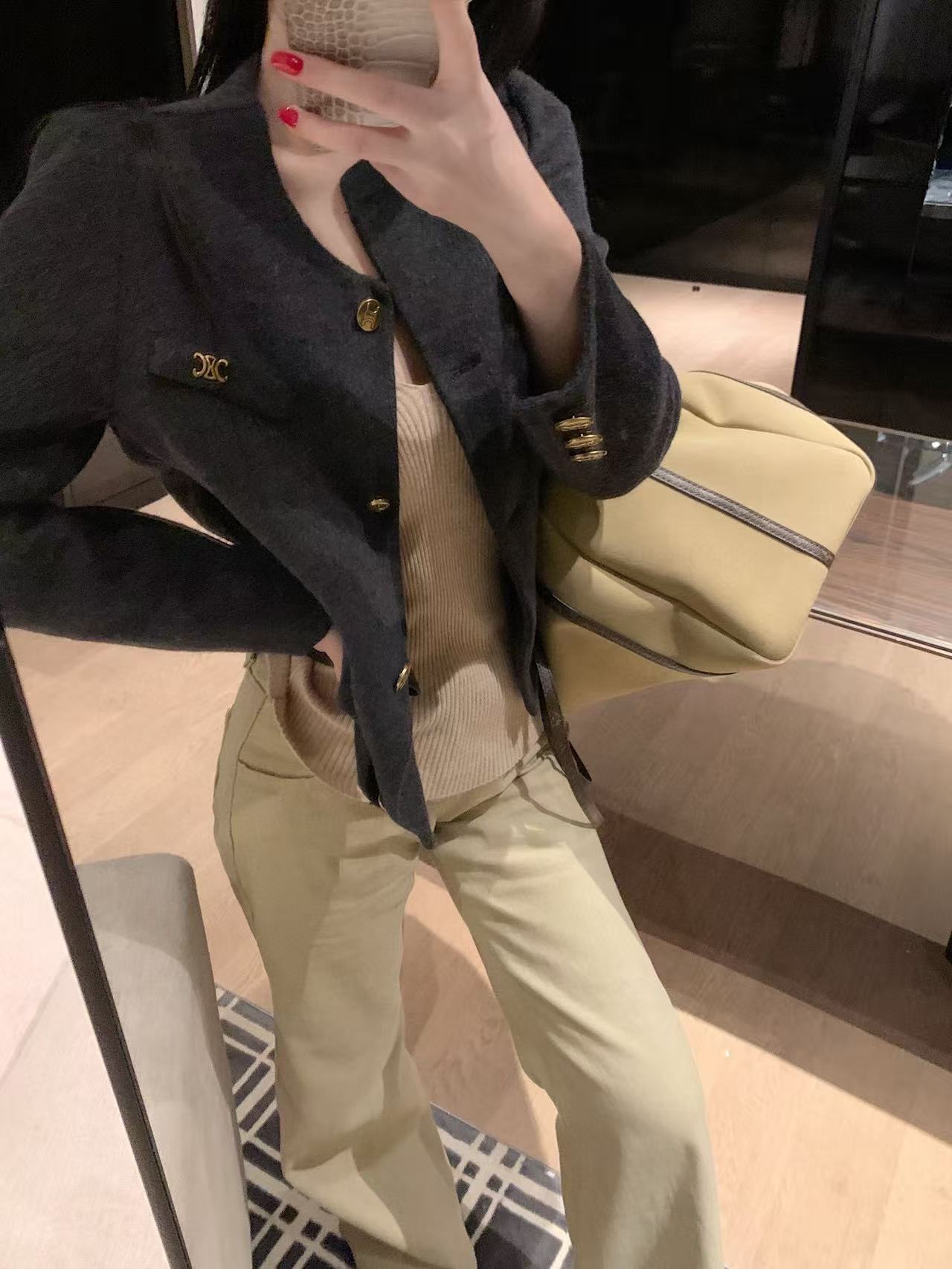 CEL1NEメタルボタン両面カシミヤコート【50％割引+送料無料】