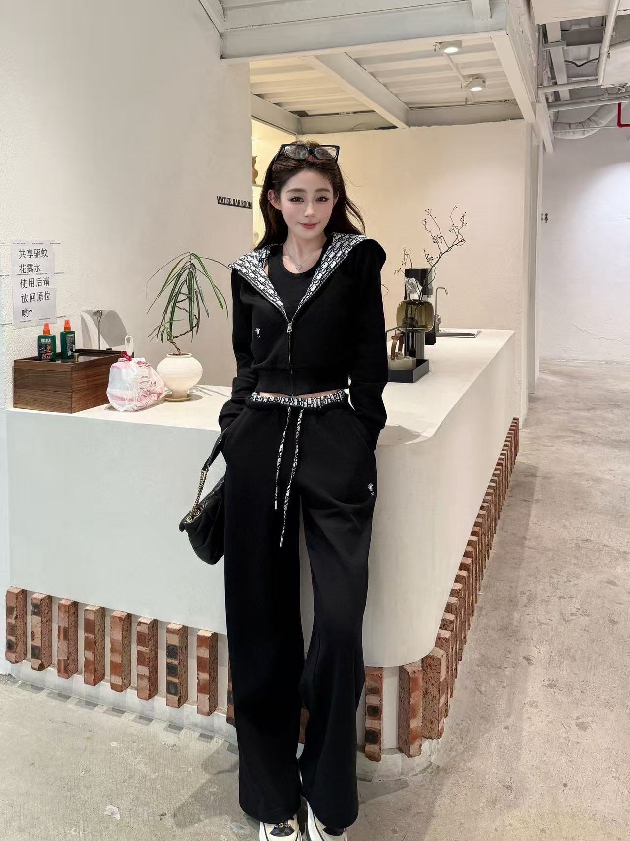 DIOR ジャカード フード付き カジュアルスーツ【50％割引+送料無料】