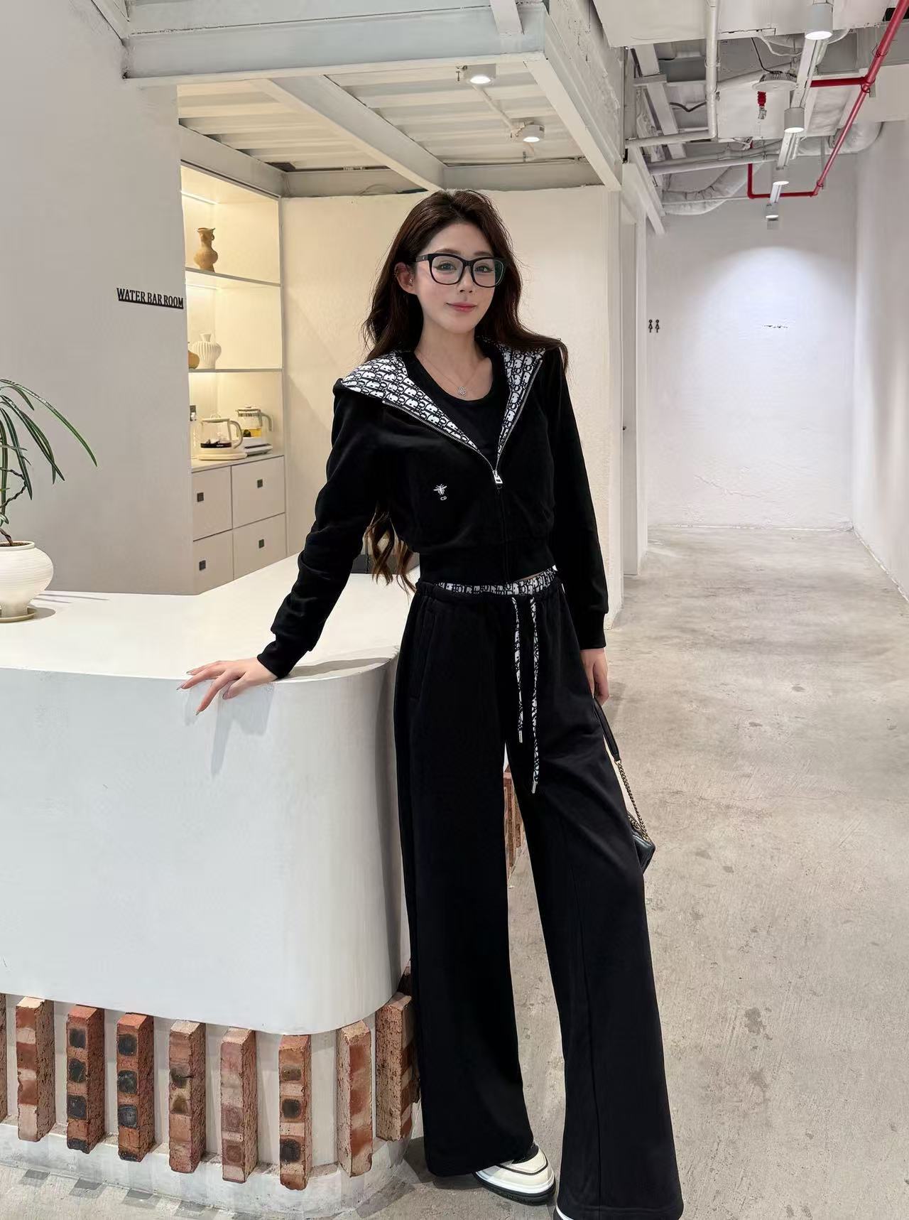 DIOR ジャカード フード付き カジュアルスーツ【50％割引+送料無料】