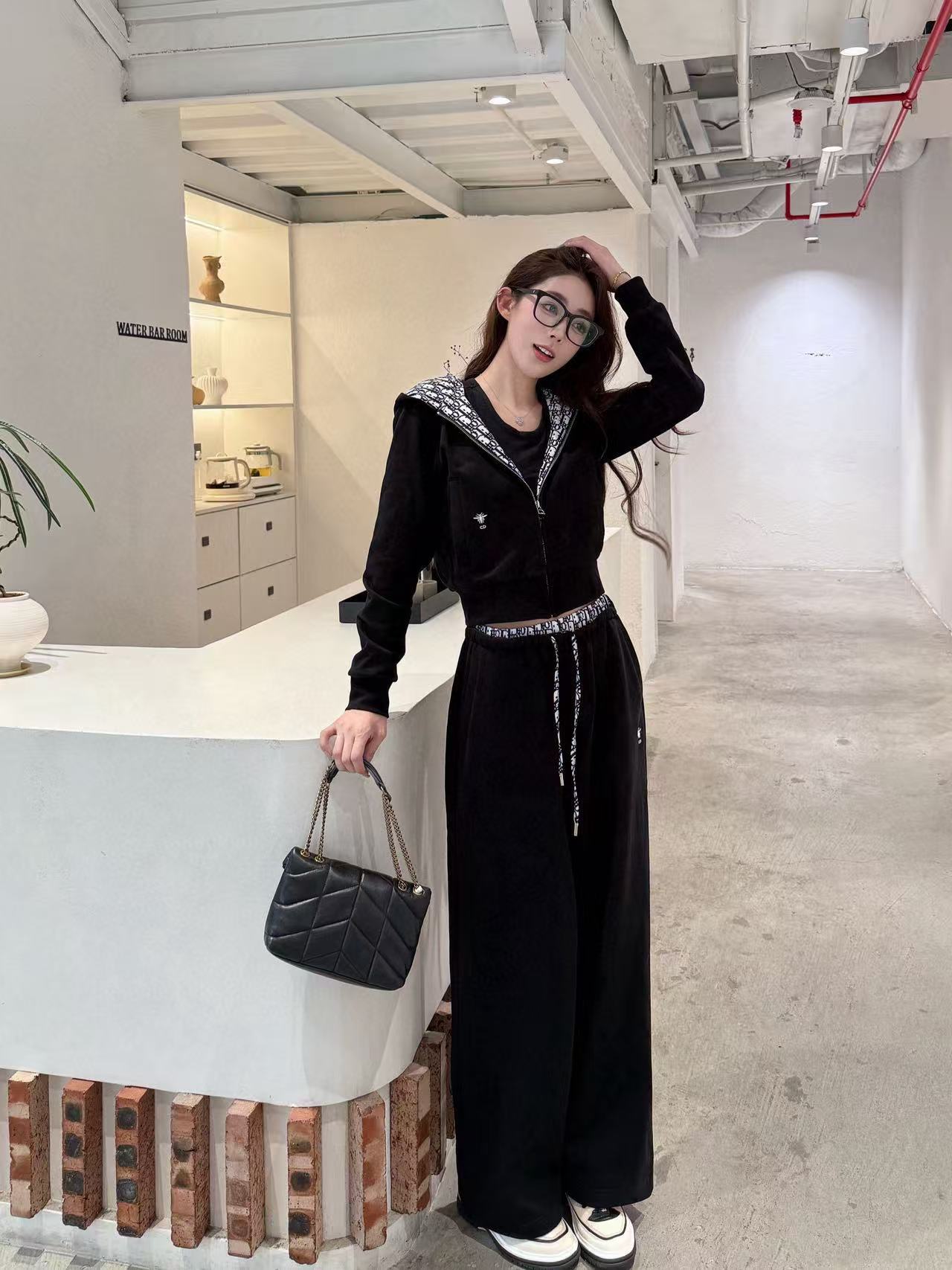 DIOR ジャカード フード付き カジュアルスーツ【50％割引+送料無料】