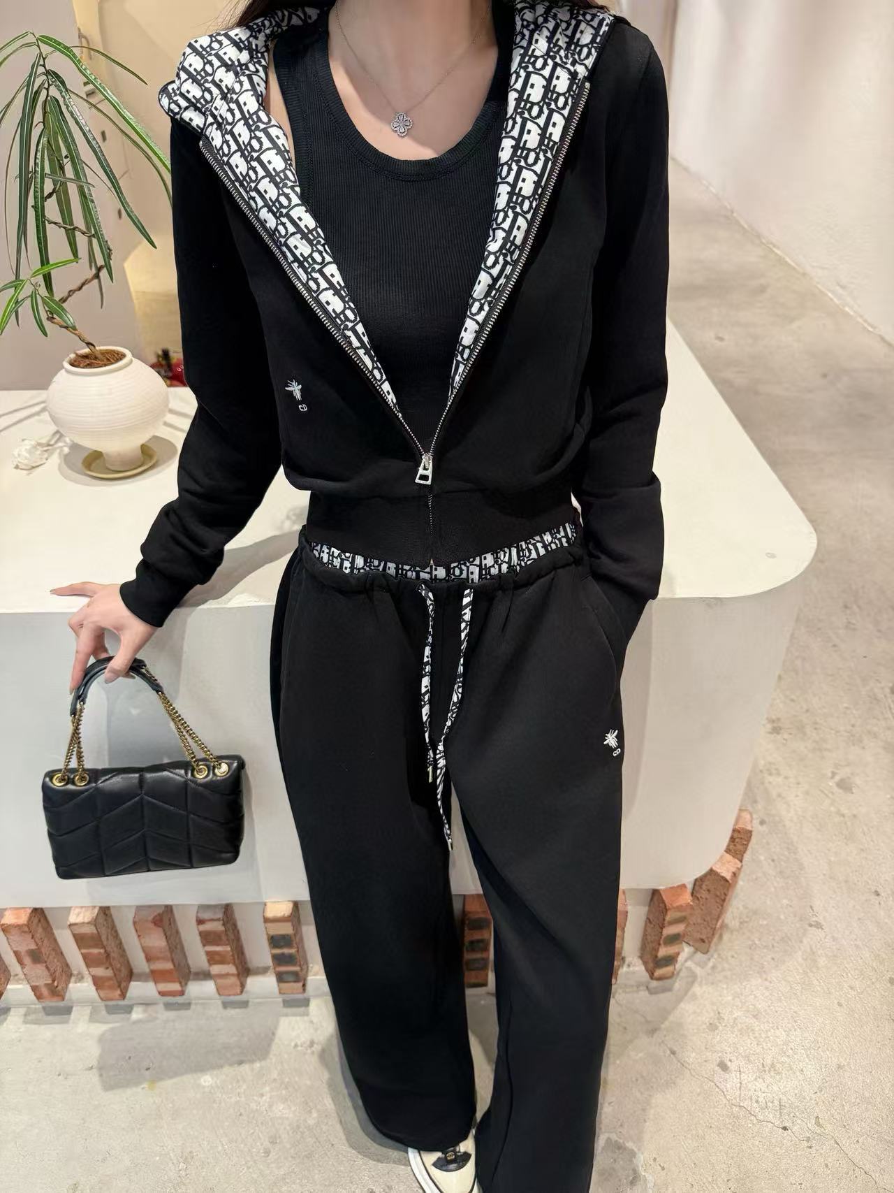 DIOR ジャカード フード付き カジュアルスーツ【50％割引+送料無料】