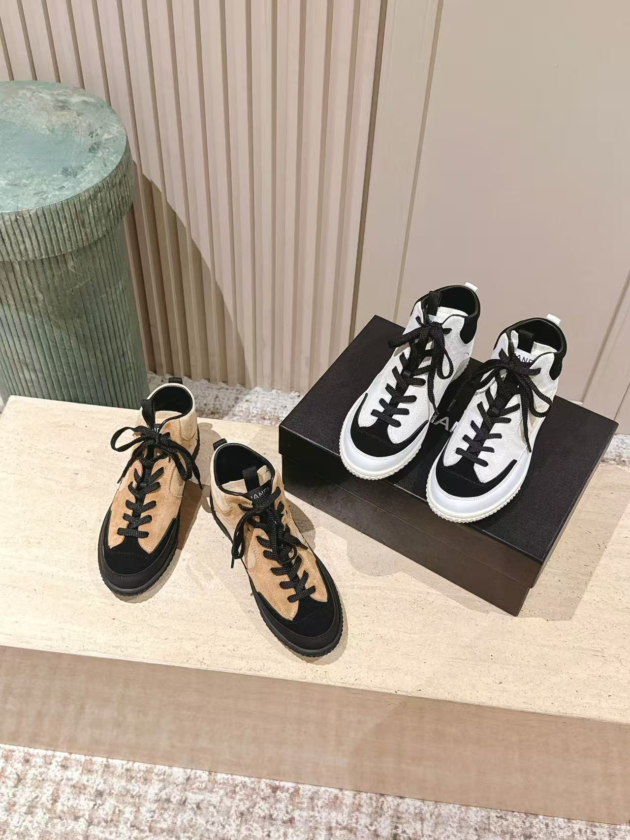 CHANE1 高品質ダブルCハイカットシューズ【50％割引+送料無料】