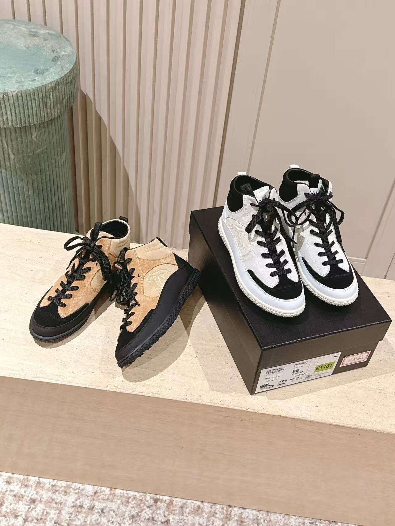 CHANE1 高品質ダブルCハイカットシューズ【50％割引+送料無料】