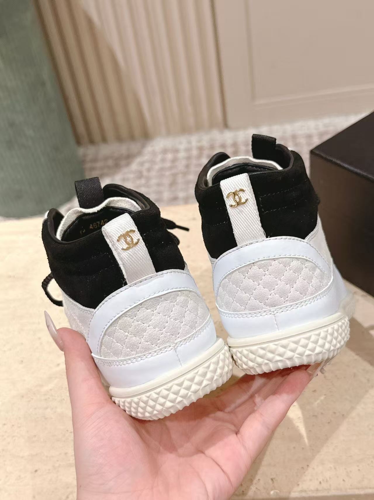 CHANE1 高品質ダブルCハイカットシューズ【50％割引+送料無料】