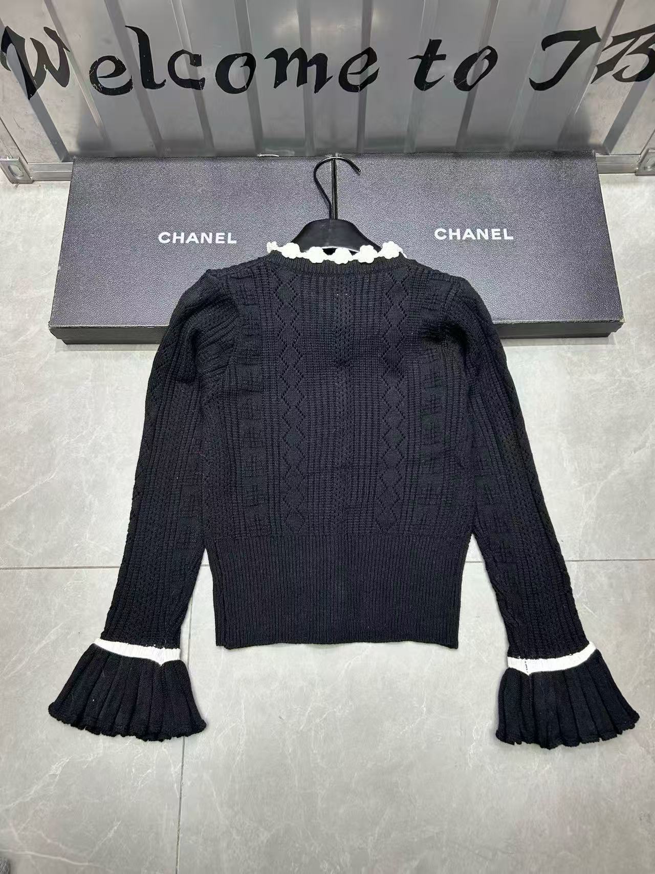 M1UM1U レーストリムフレアスリーブウールカーディガン【50％割引+送料無料】