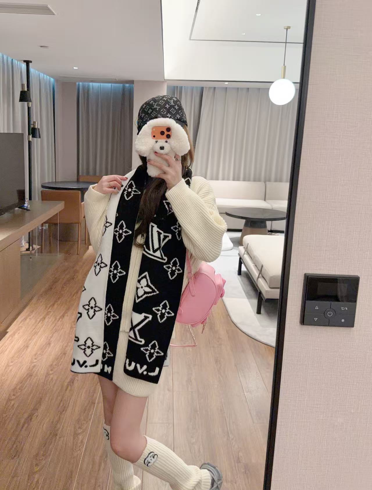 LV四つ葉のクローバーウールスカーフ【50％割引+送料無料】