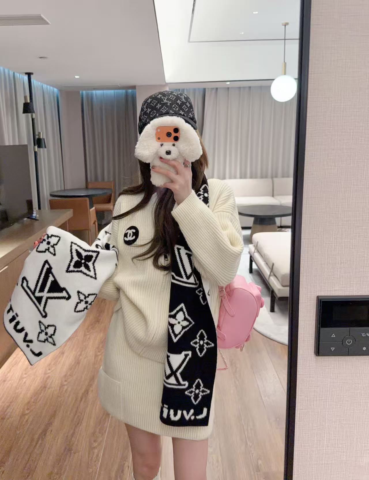 LV四つ葉のクローバーウールスカーフ【50％割引+送料無料】