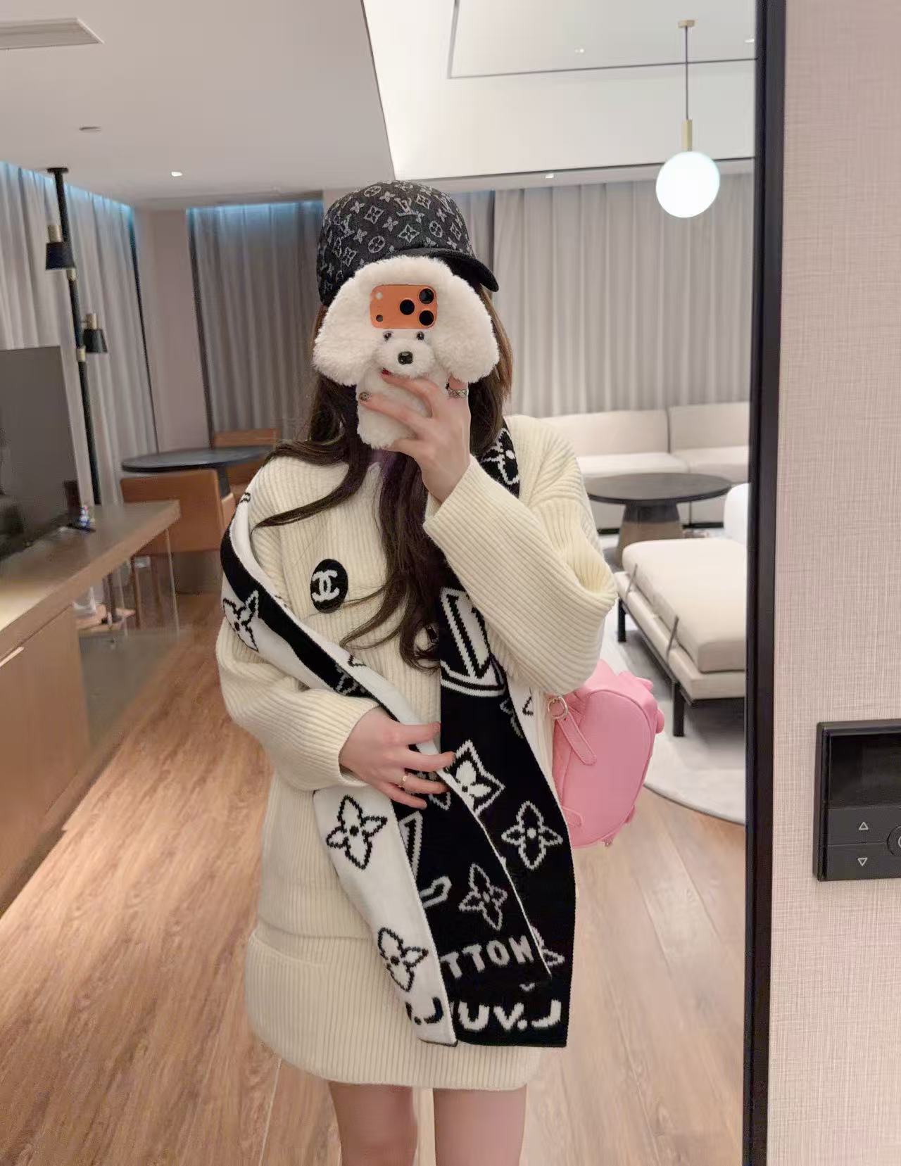 LV四つ葉のクローバーウールスカーフ【50％割引+送料無料】