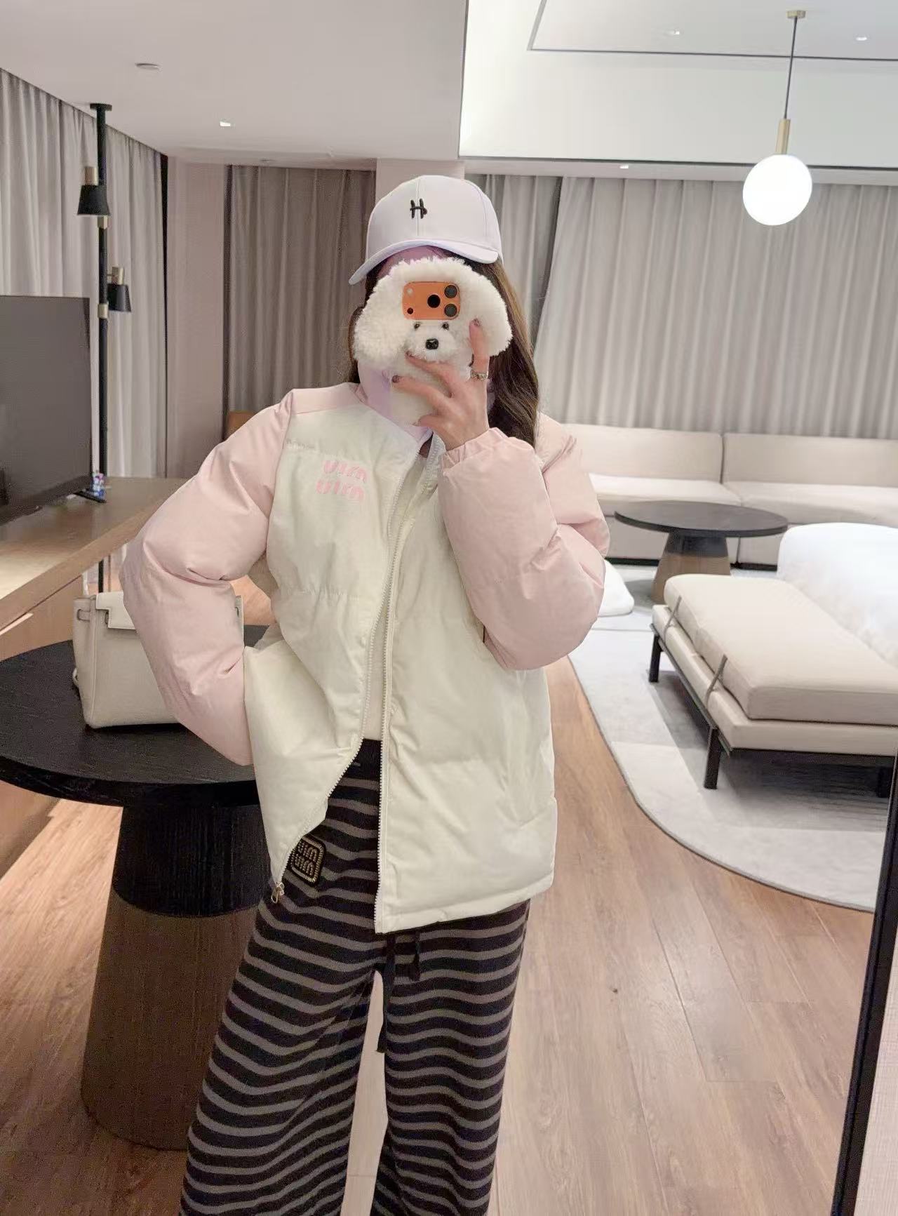 M1UM1U シンプルカラーブロックコットンジャケット【50％割引+送料無料】