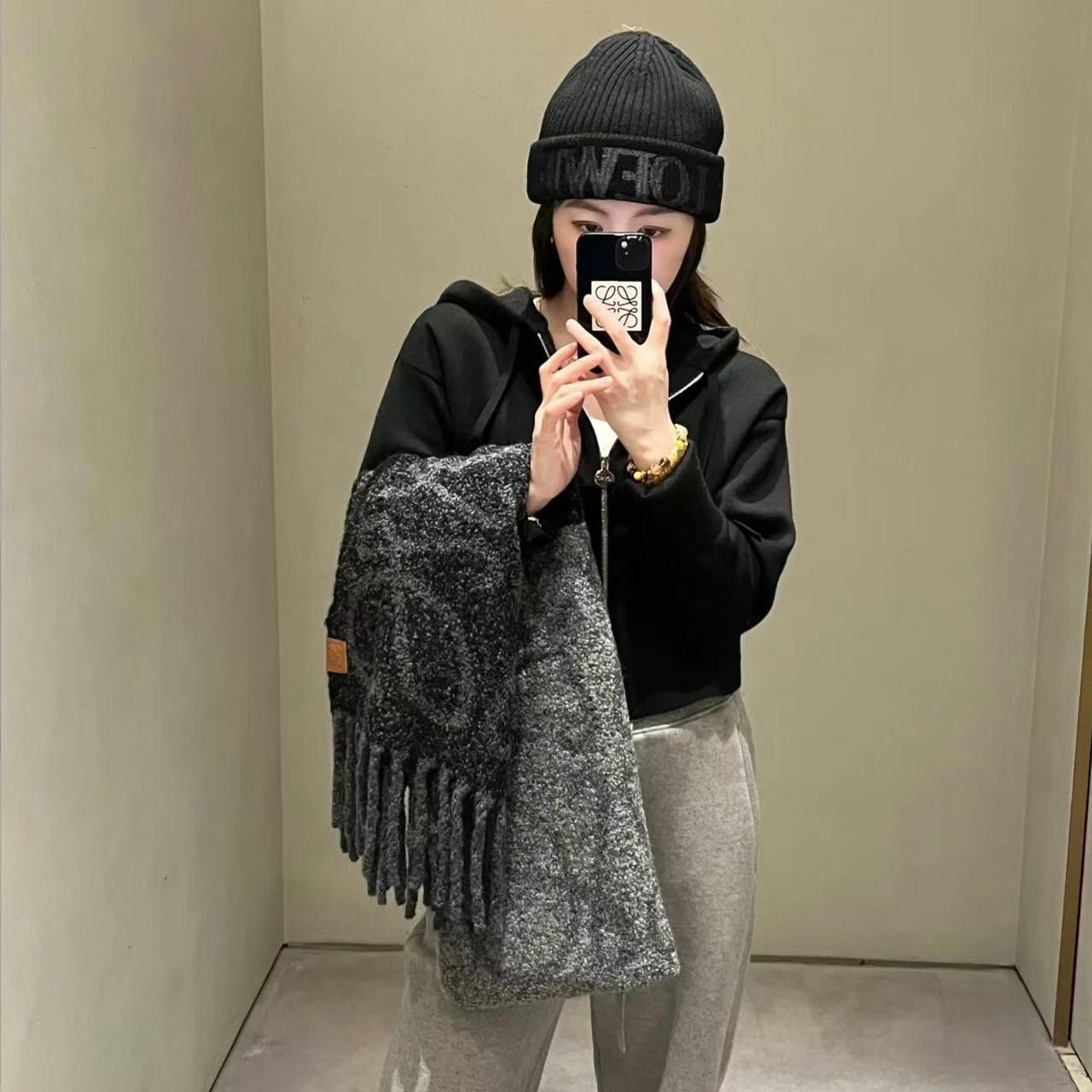 L0WEW タッセル カシミア スカーフ【50％割引+送料無料】