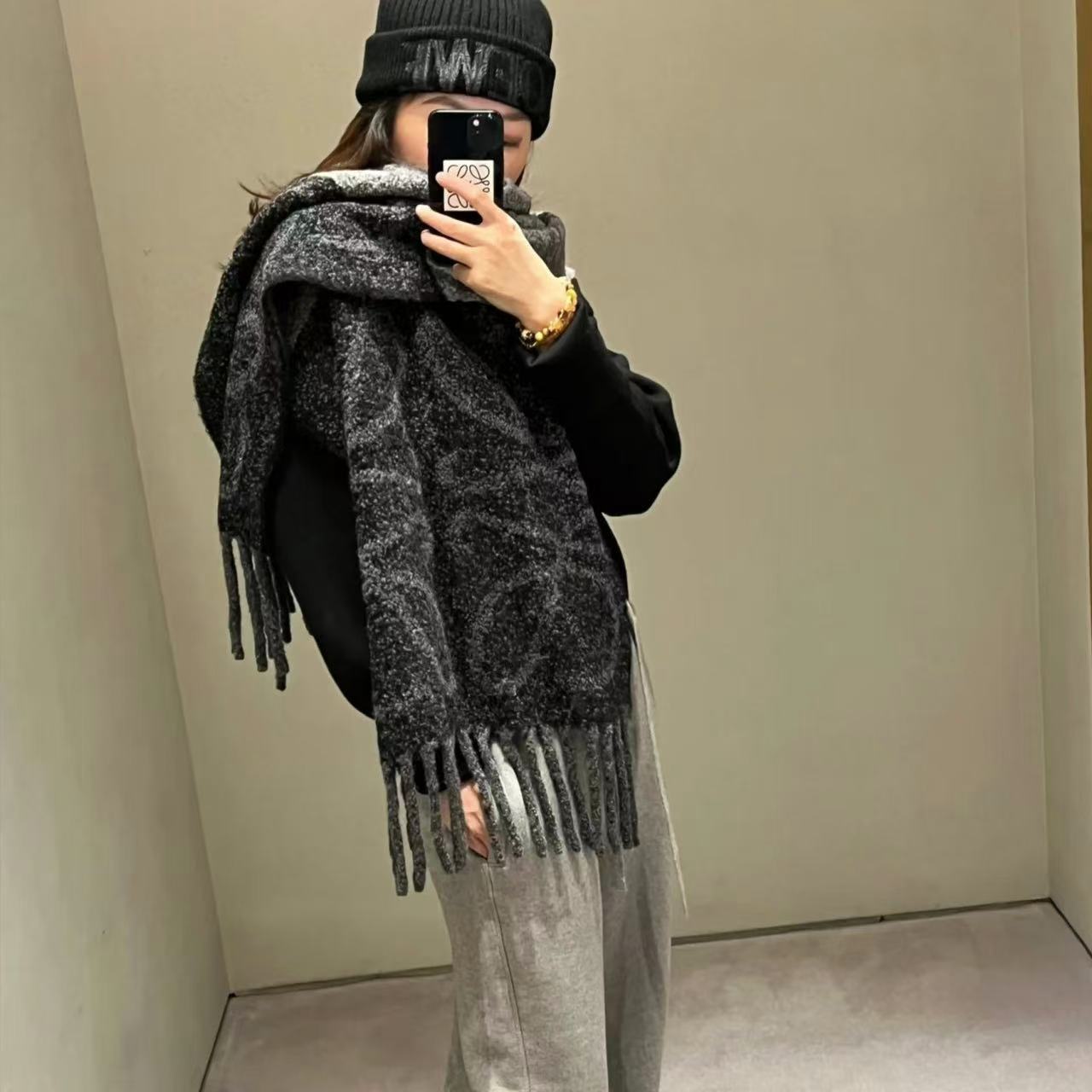 L0WEW タッセル カシミア スカーフ【50％割引+送料無料】