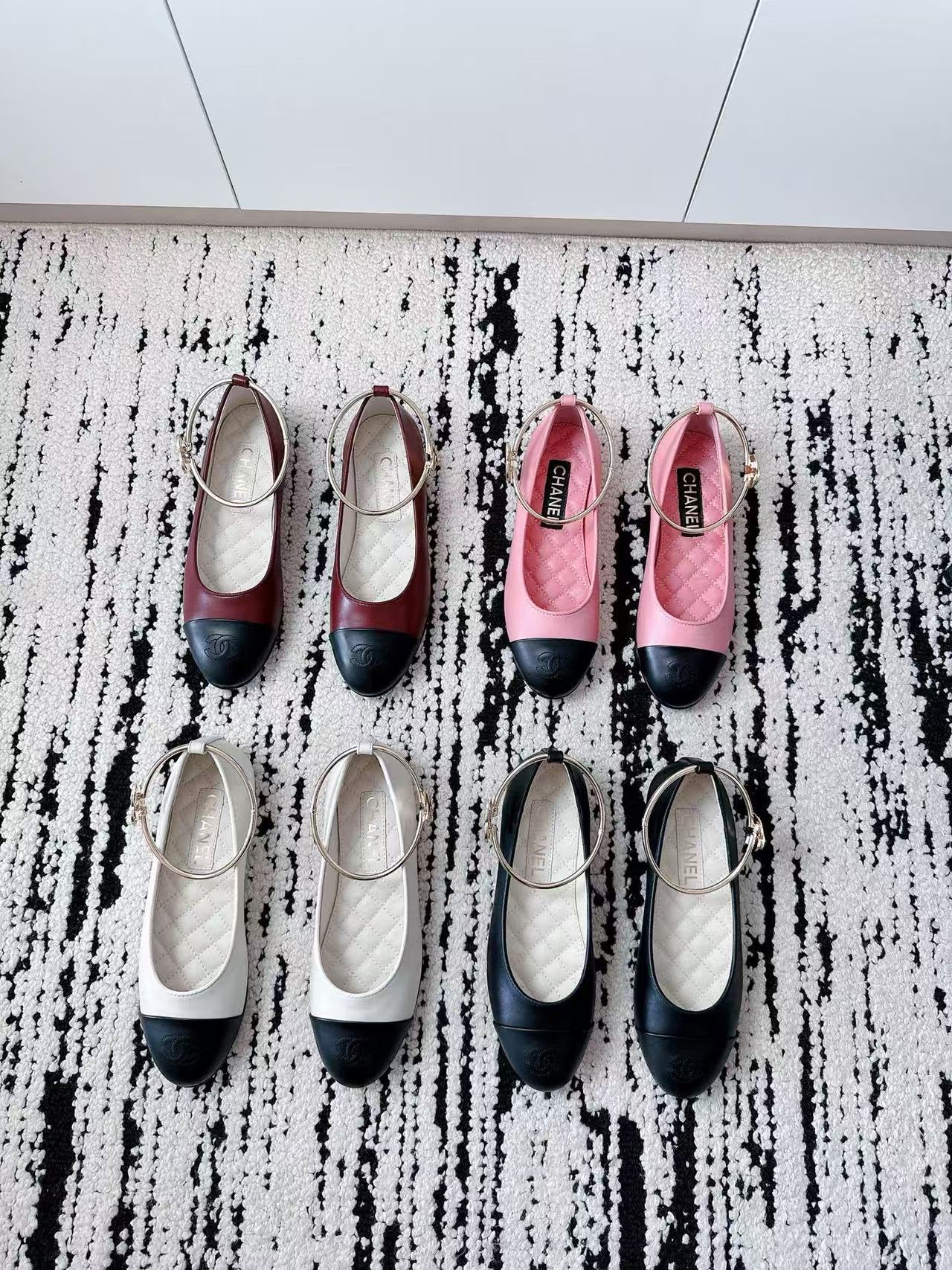 CHANE1 高品質ダブルCフラットシューズ【50％割引+送料無料】
