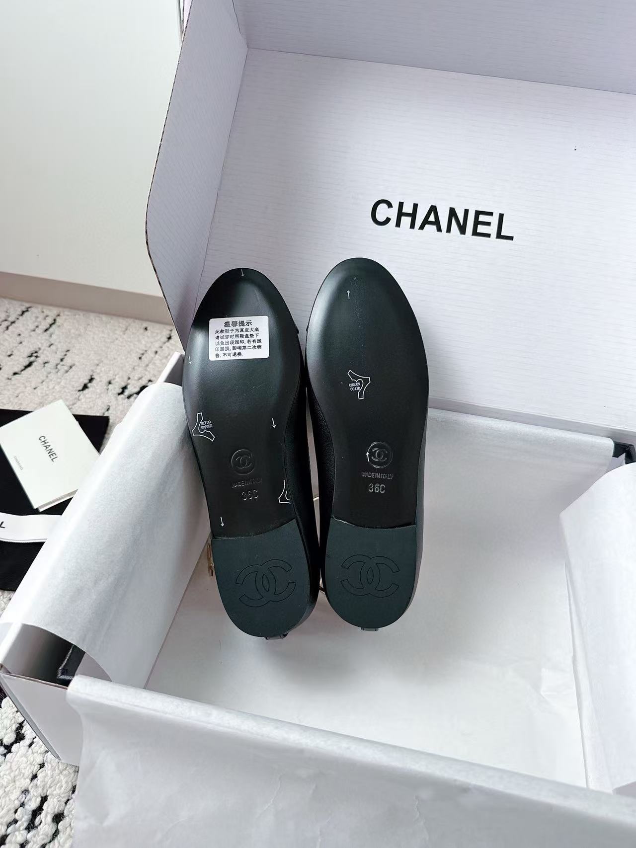 CHANE1 高品質ダブルCフラットシューズ【50％割引+送料無料】