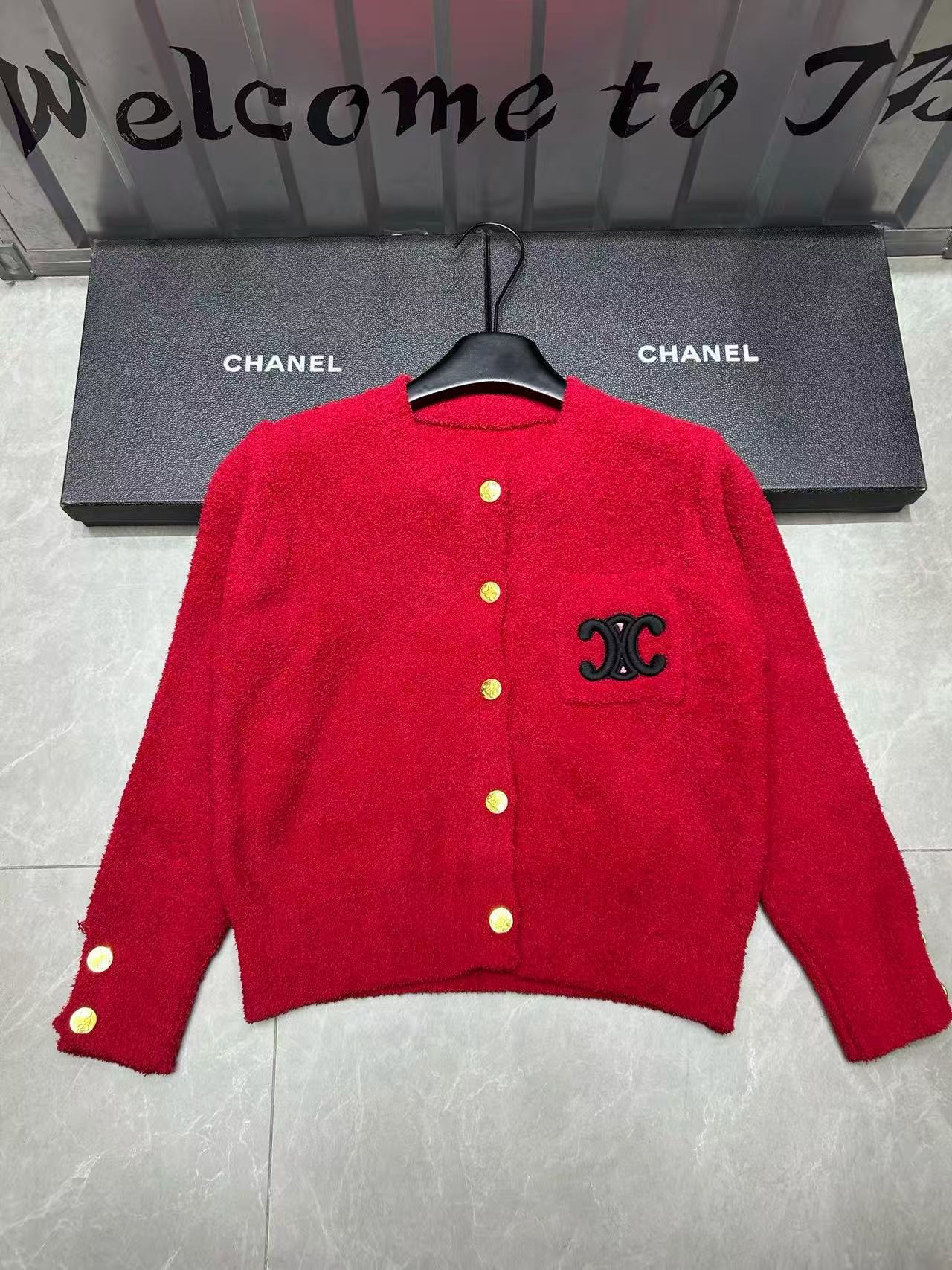 CEL1NE 凱旋門メタルボタンウールカーディガン【50％割引+送料無料】