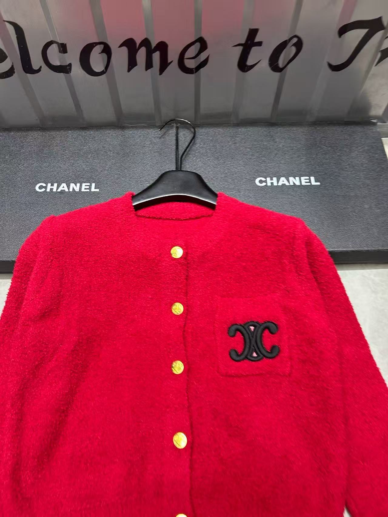 CEL1NE 凱旋門メタルボタンウールカーディガン【50％割引+送料無料】