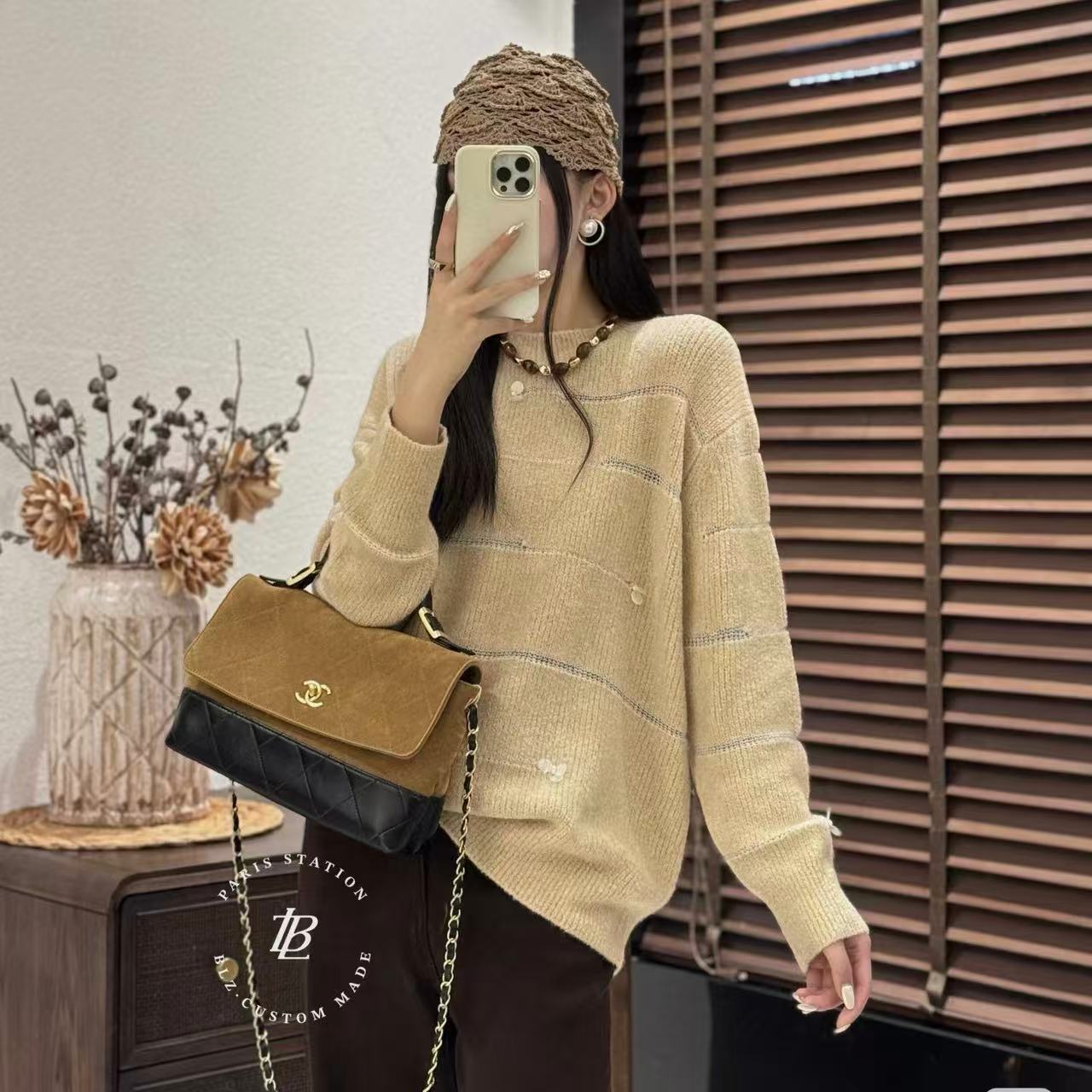 CHANE1 ディアスキンチェーンハンドバッグ【50％割引+送料無料】