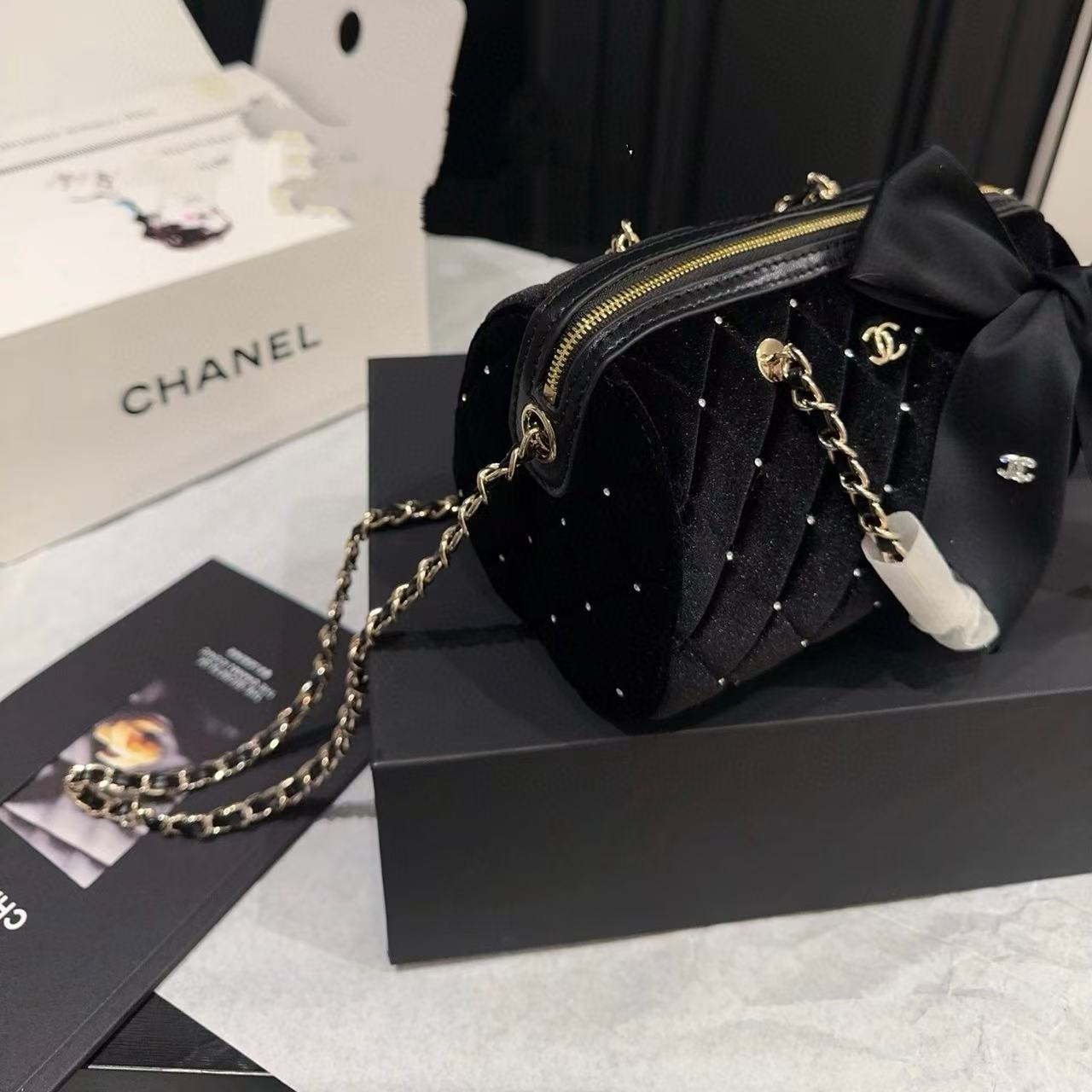 CHANE1 ベルベットボウ ボウリングバッグ【50％割引+送料無料】