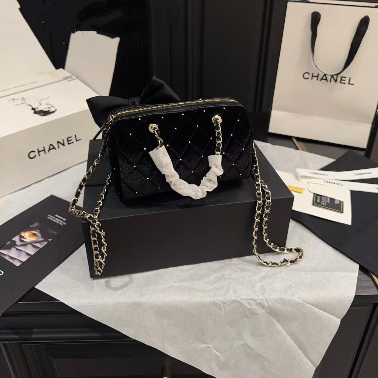 CHANE1 ベルベットボウ ボウリングバッグ【50％割引+送料無料】