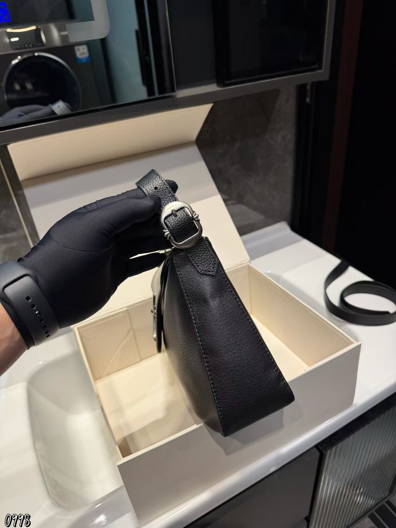 Chr0me Heartsシンプルな牛革ショルダーバッグ【50％割引+送料無料】