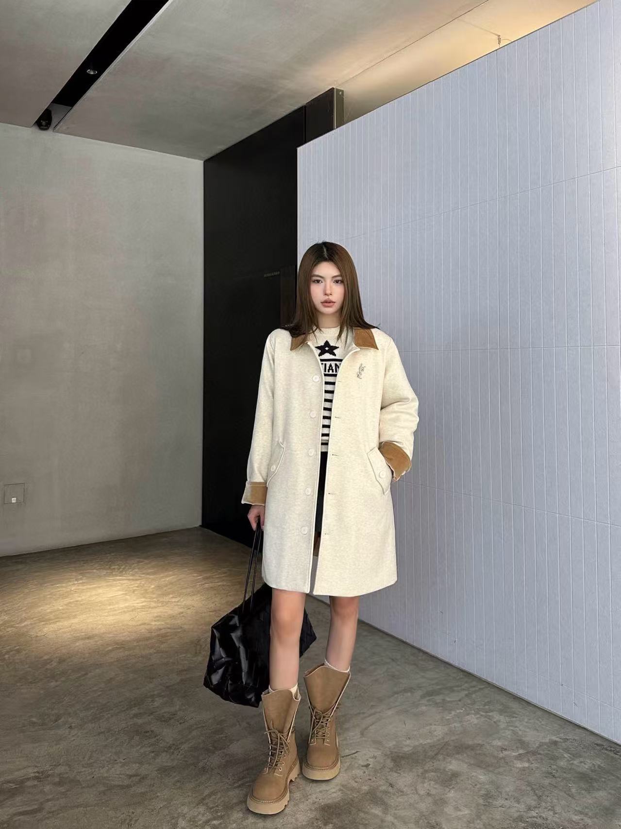 YSL ラペルタイウエストロングコート【50％割引+送料無料】