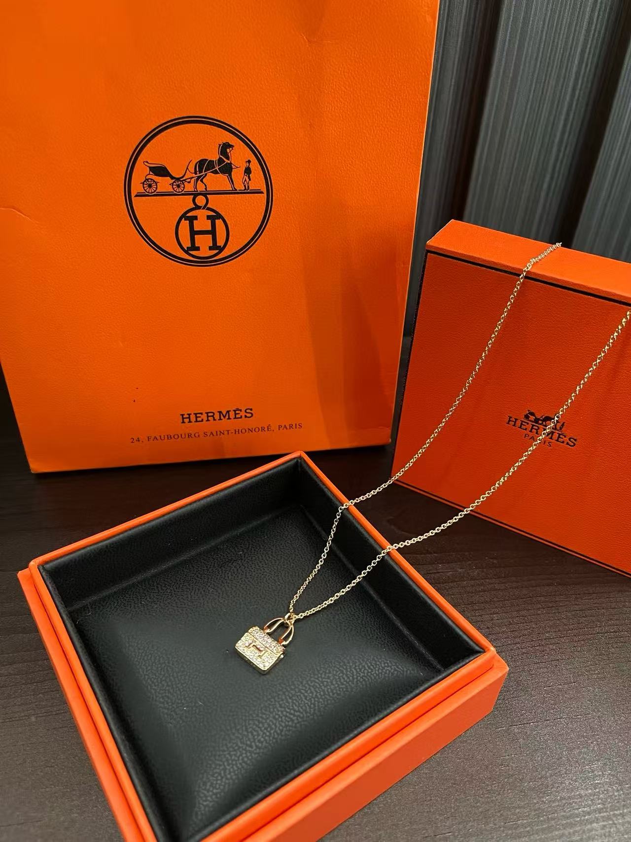 HERME5 ダイヤモンドをちりばめたバッグネックレス【50％割引+送料無料】