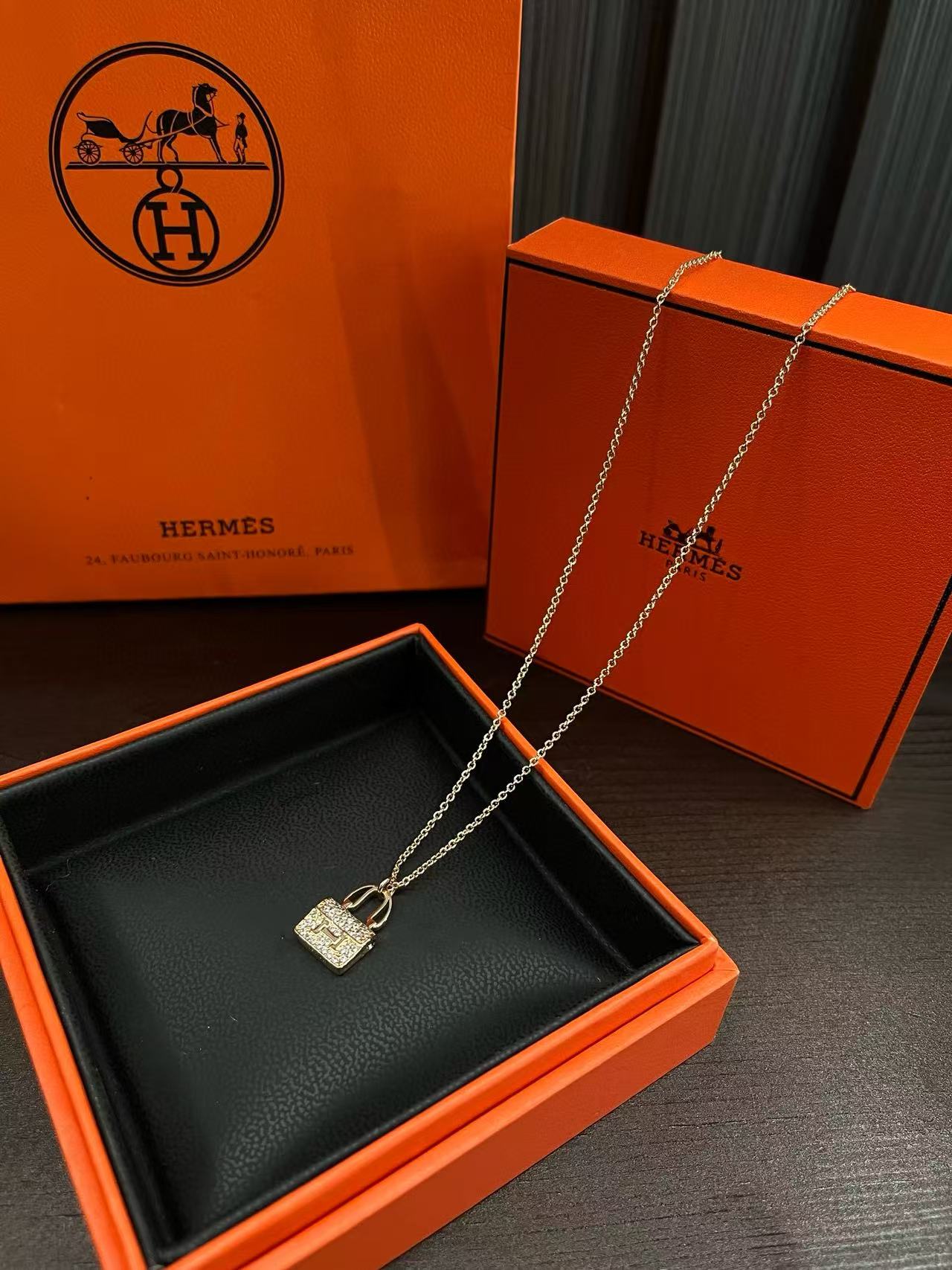 HERME5 ダイヤモンドをちりばめたバッグネックレス【50％割引+送料無料】