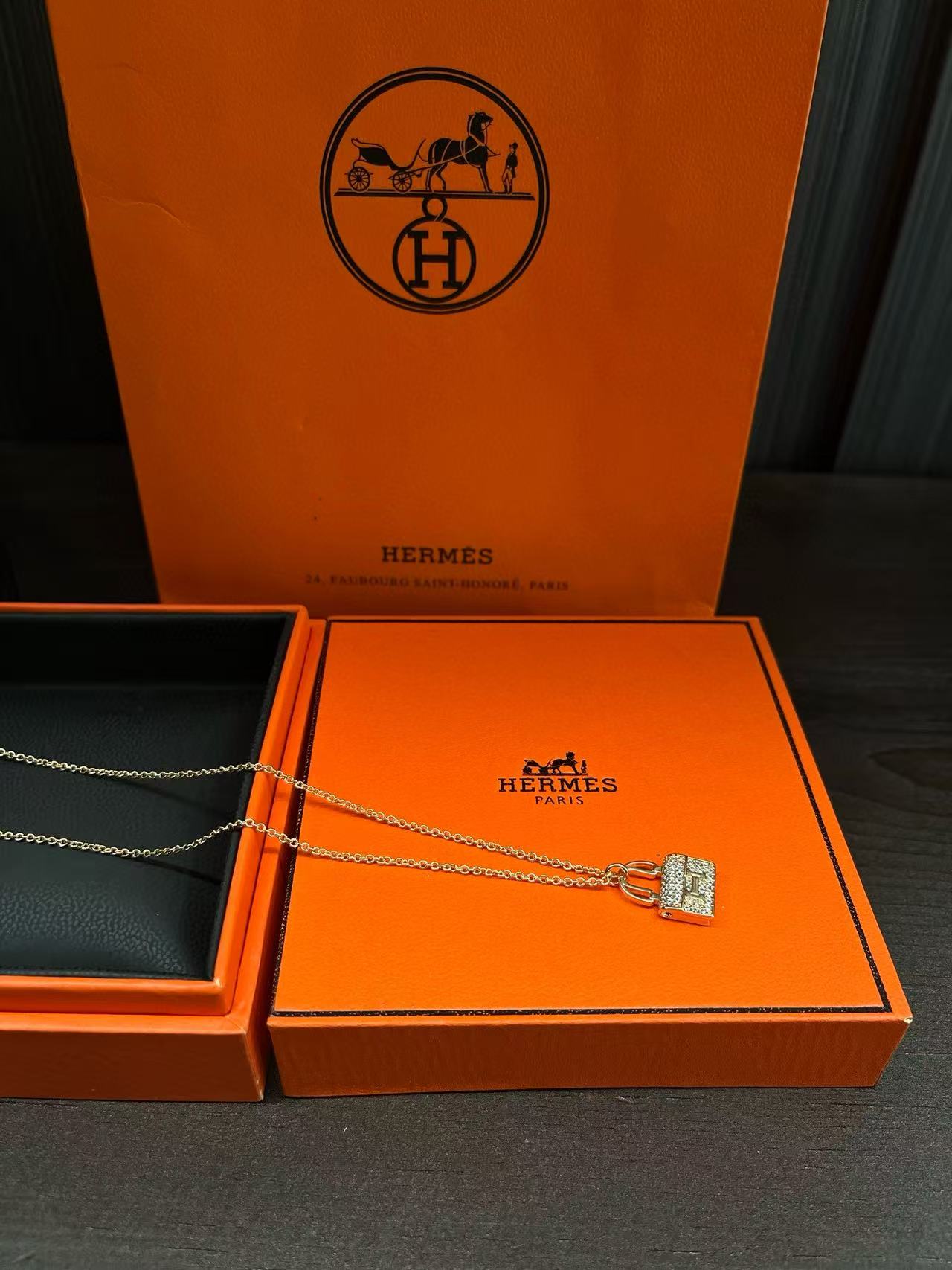 HERME5 ダイヤモンドをちりばめたバッグネックレス【50％割引+送料無料】