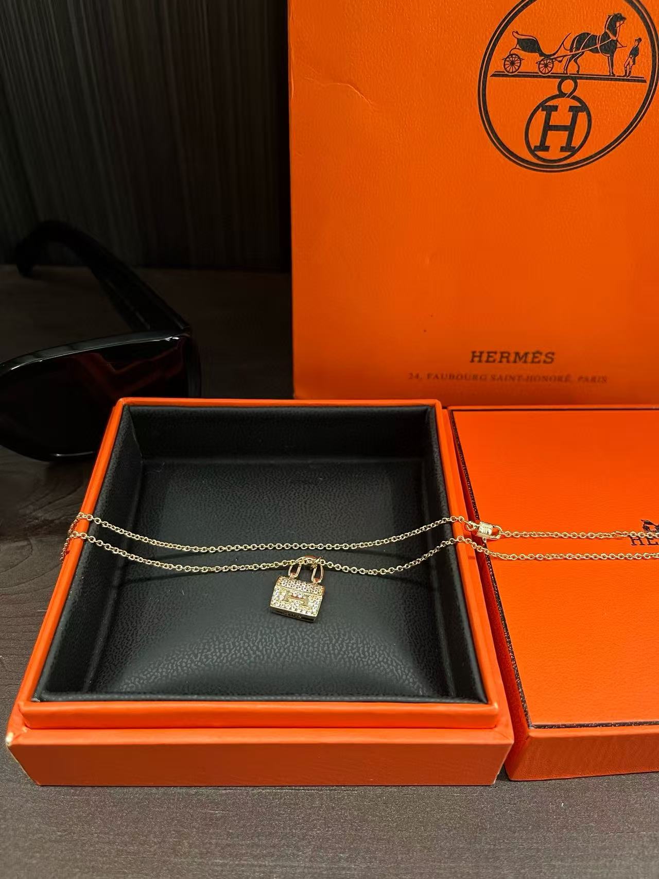 HERME5 ダイヤモンドをちりばめたバッグネックレス【50％割引+送料無料】