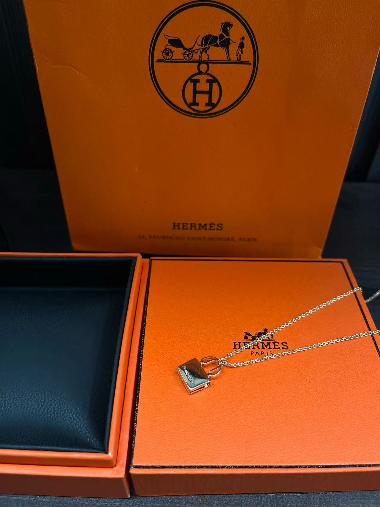 HERME5 ダイヤモンドをちりばめたバッグネックレス【50％割引+送料無料】