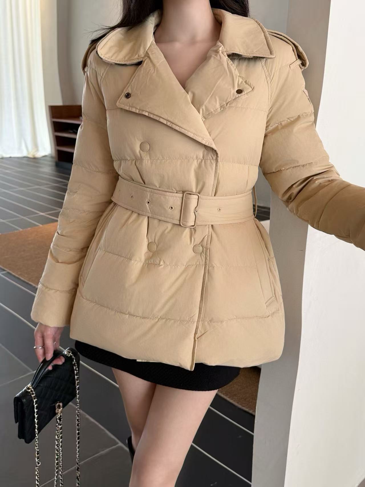 BUR8ERRY ダブルブレスト ダウンジャケット【50％割引+送料無料】