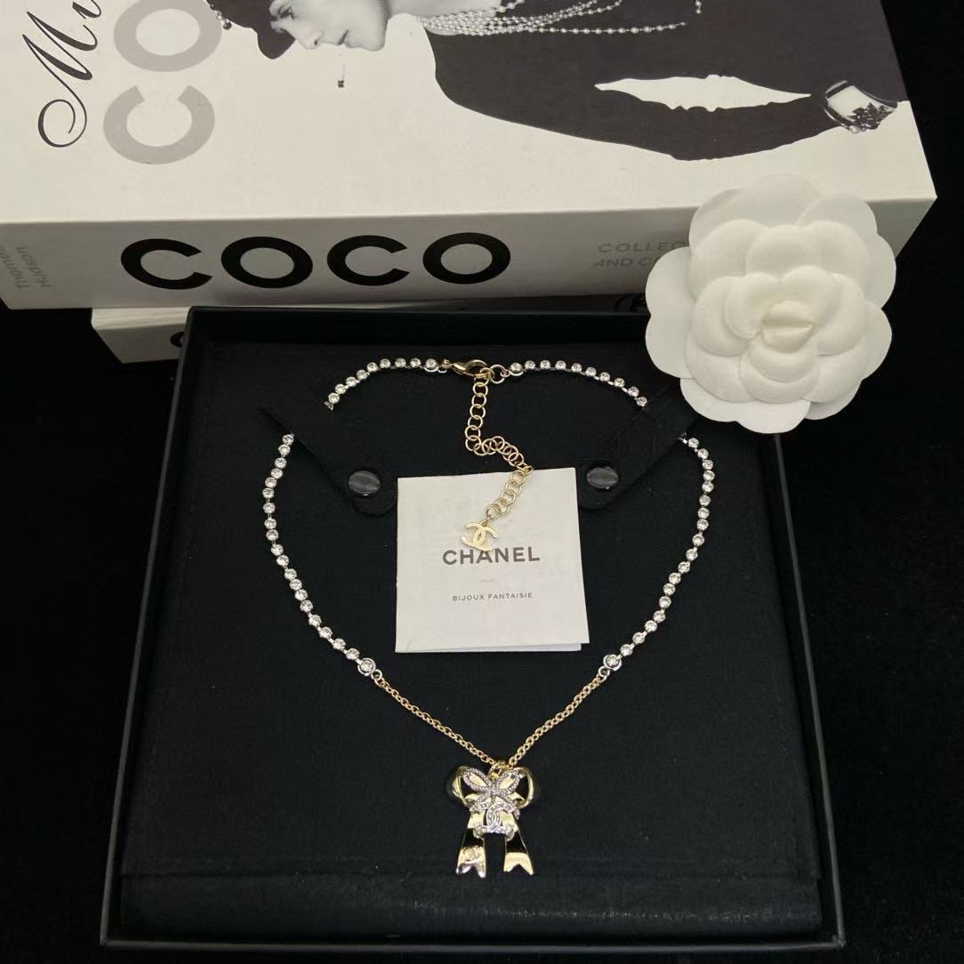 CHANE1 ボウ 25K ネックレス【50％割引+送料無料】