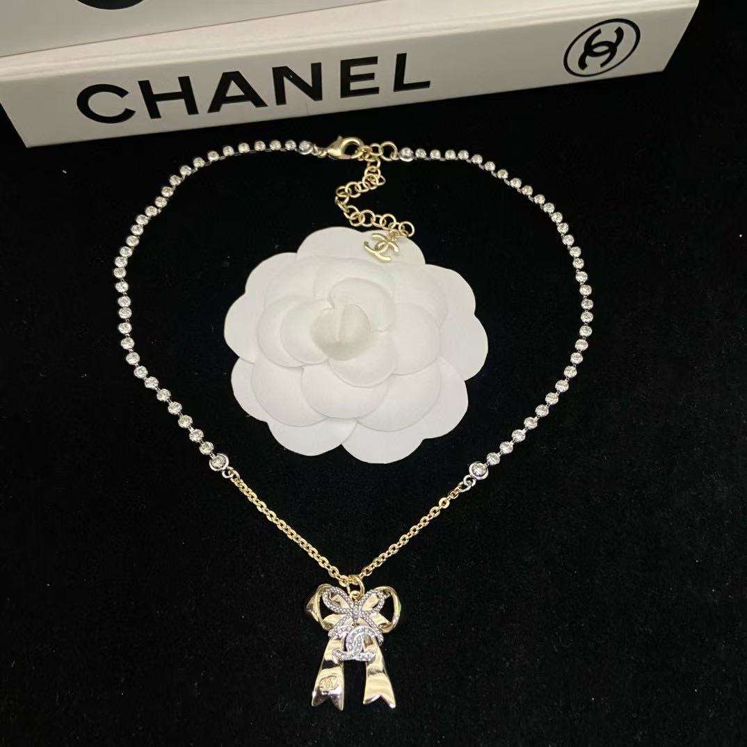 CHANE1 ボウ 25K ネックレス【50％割引+送料無料】