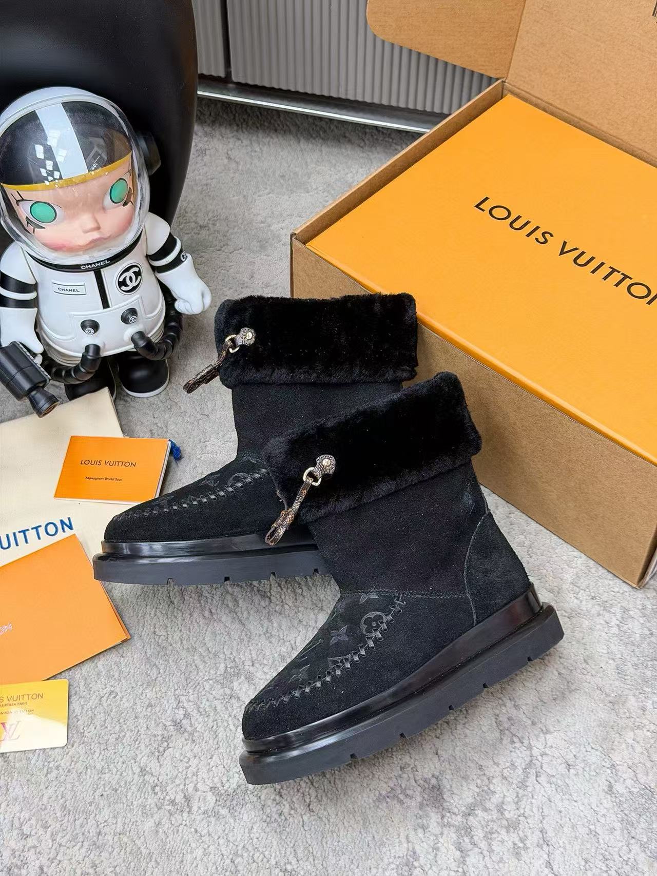 LVの高品質秋冬ウールスノーブーツ【50％割引+送料無料】